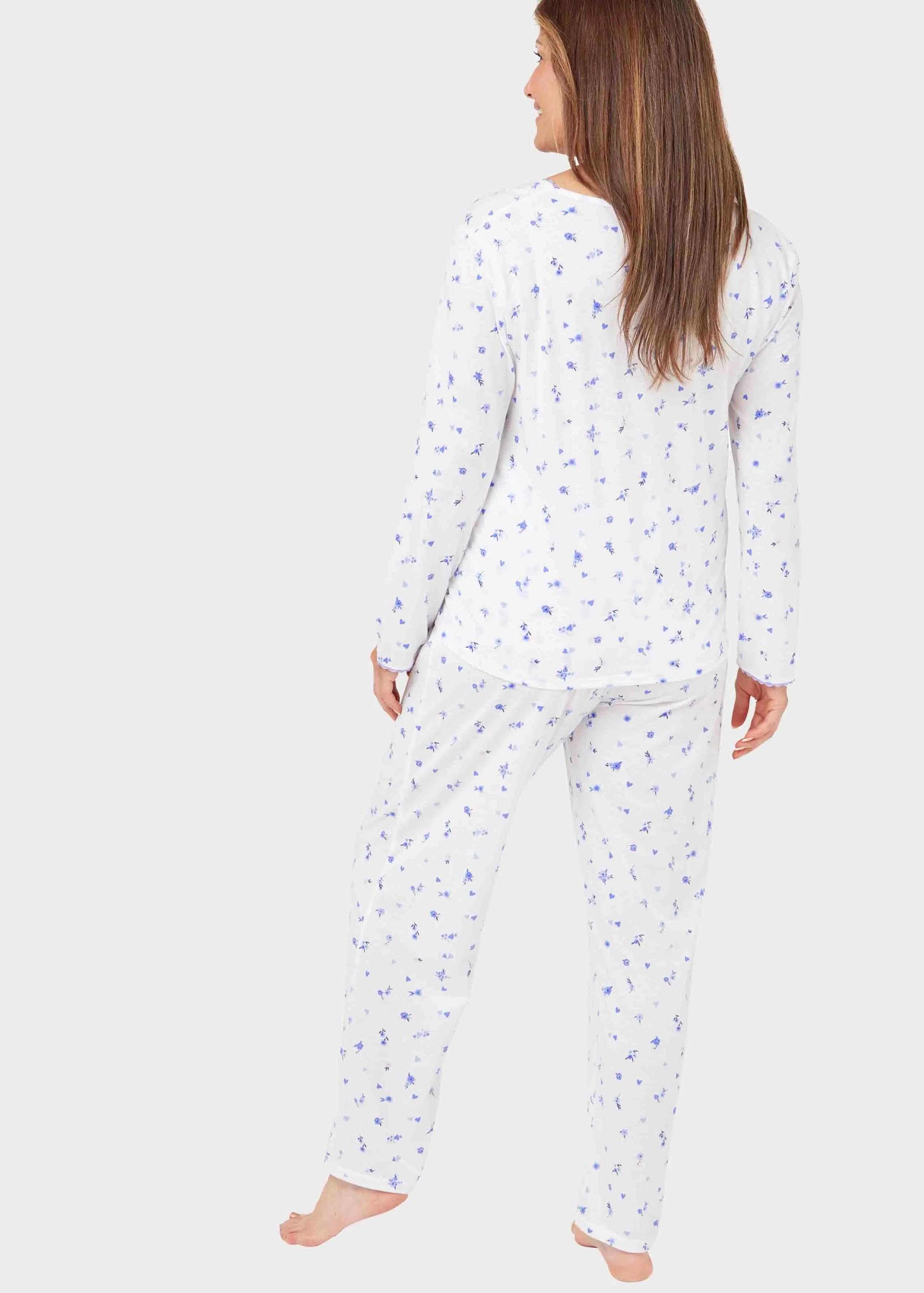 Piper Long Sleeve Cotton Jersey VELCRO® Brand Fastening PJ Set