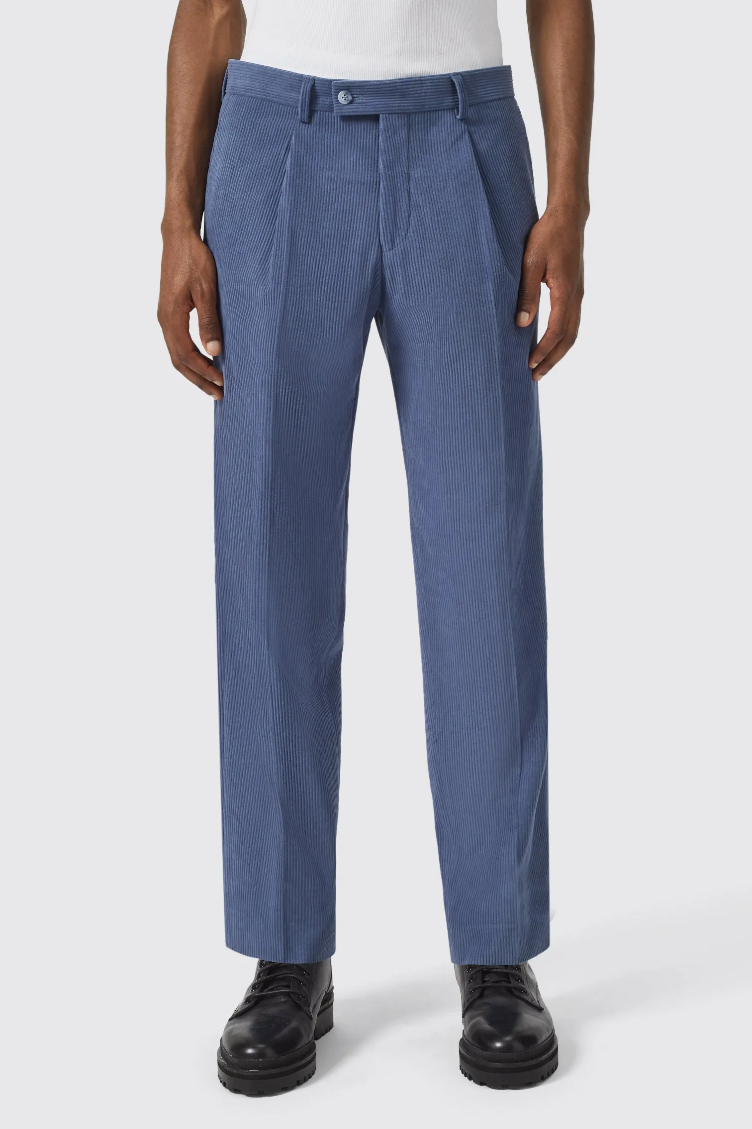 Pirlo Oversized Blue Corduroy Trouser