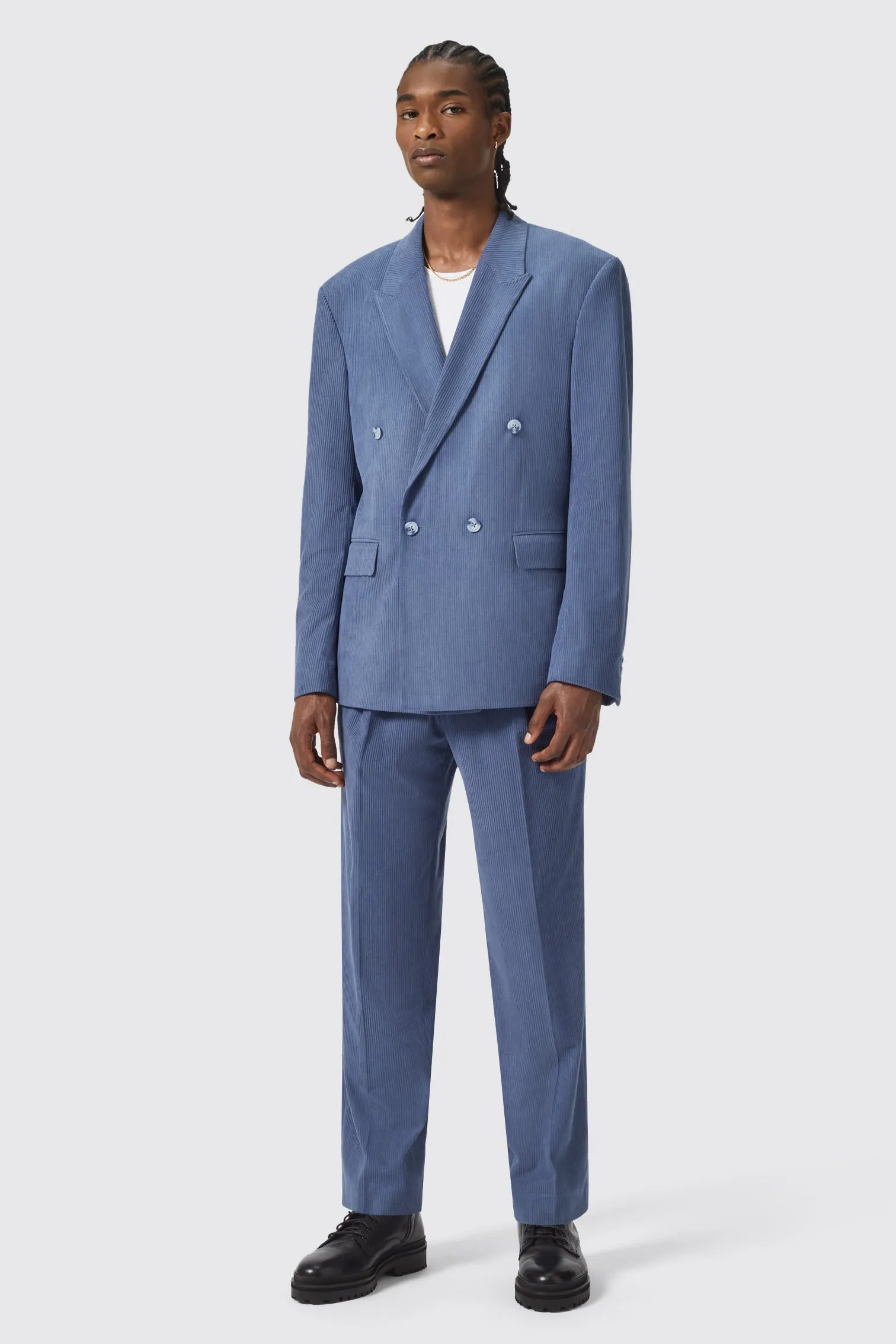 Pirlo Oversized Blue Corduroy Trouser