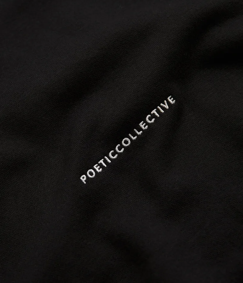 Poetic Collective Fluid Heavy Polo Crewneck Sweatshirt - Black