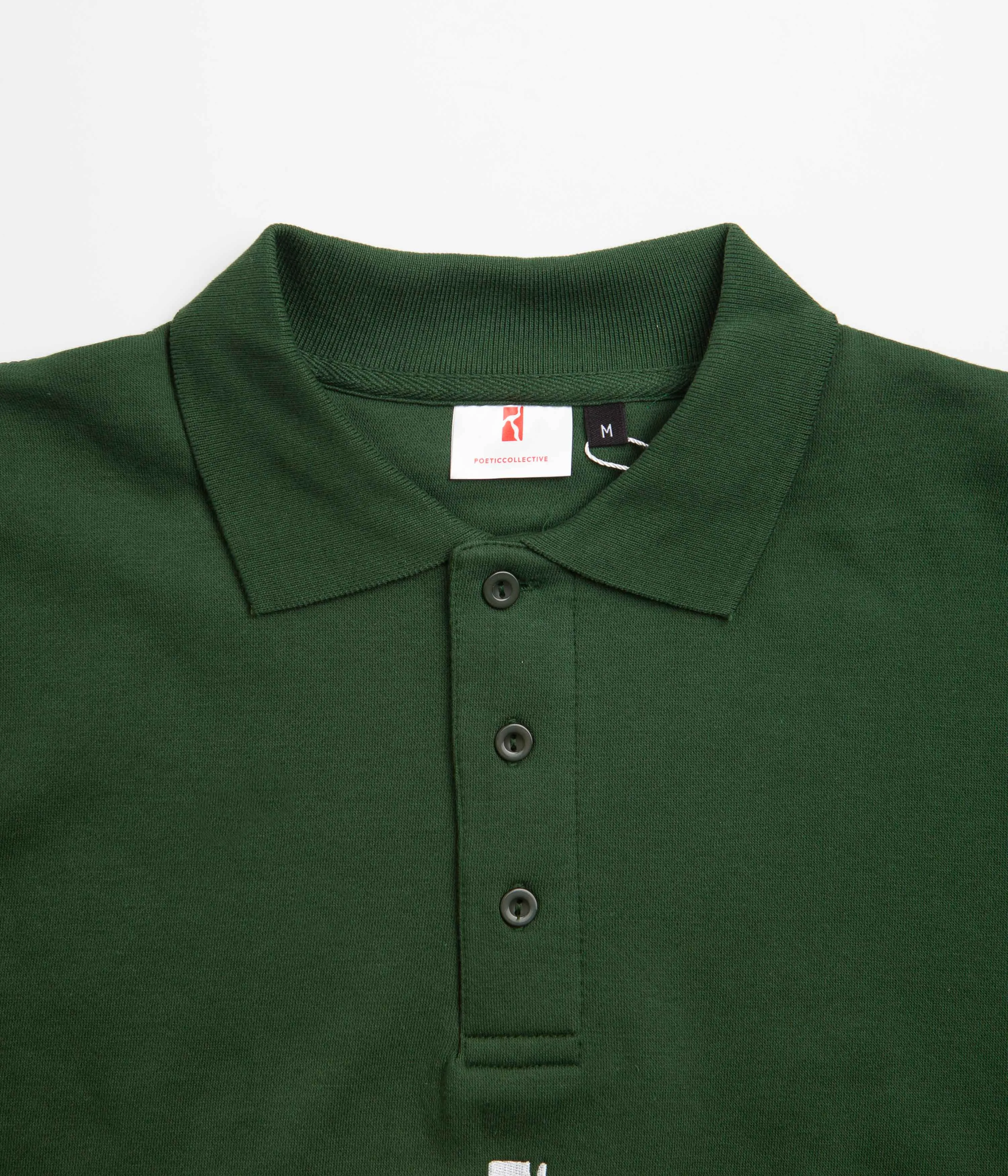 Poetic Collective Heavy Polo Sweatshirt - Bottle Green