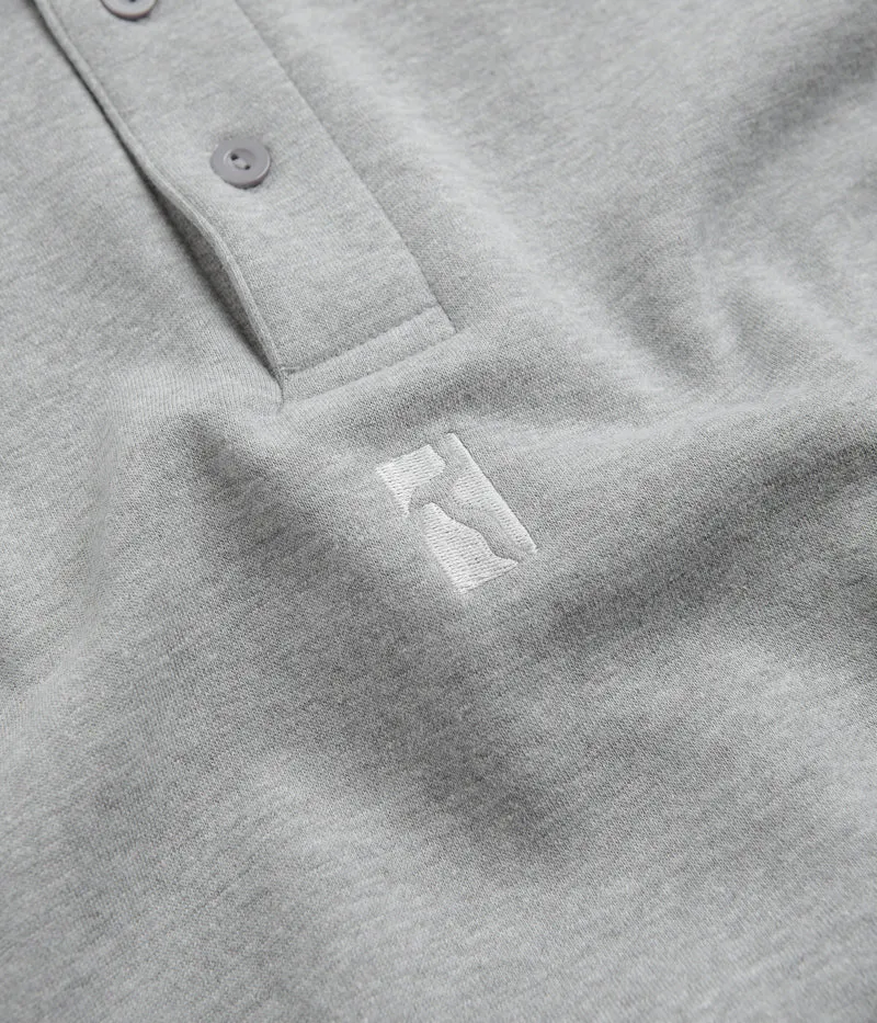 Poetic Collective Heavy Polo Sweatshirt - Heather Grey