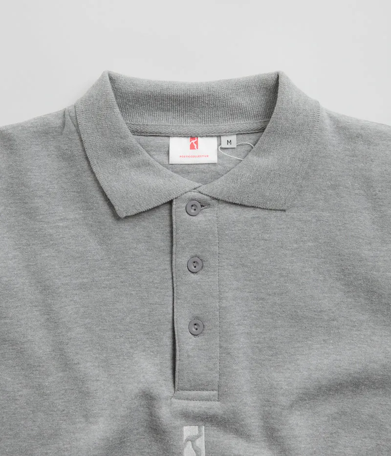 Poetic Collective Heavy Polo Sweatshirt - Heather Grey