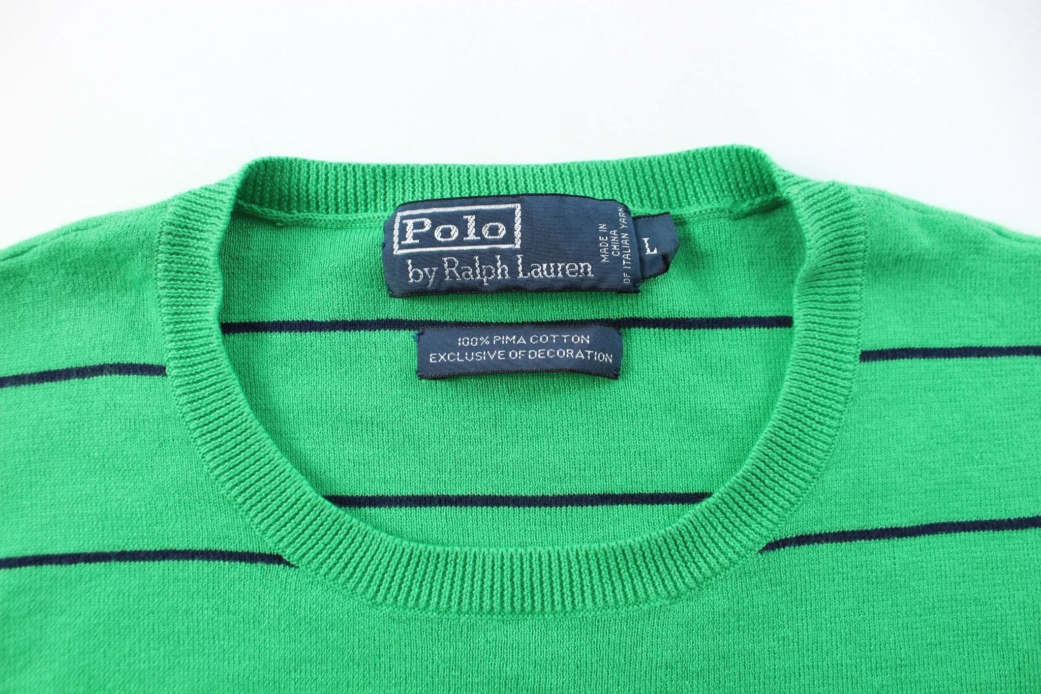 Polo by Ralph Lauren Embroidered Logo Striped Sweater