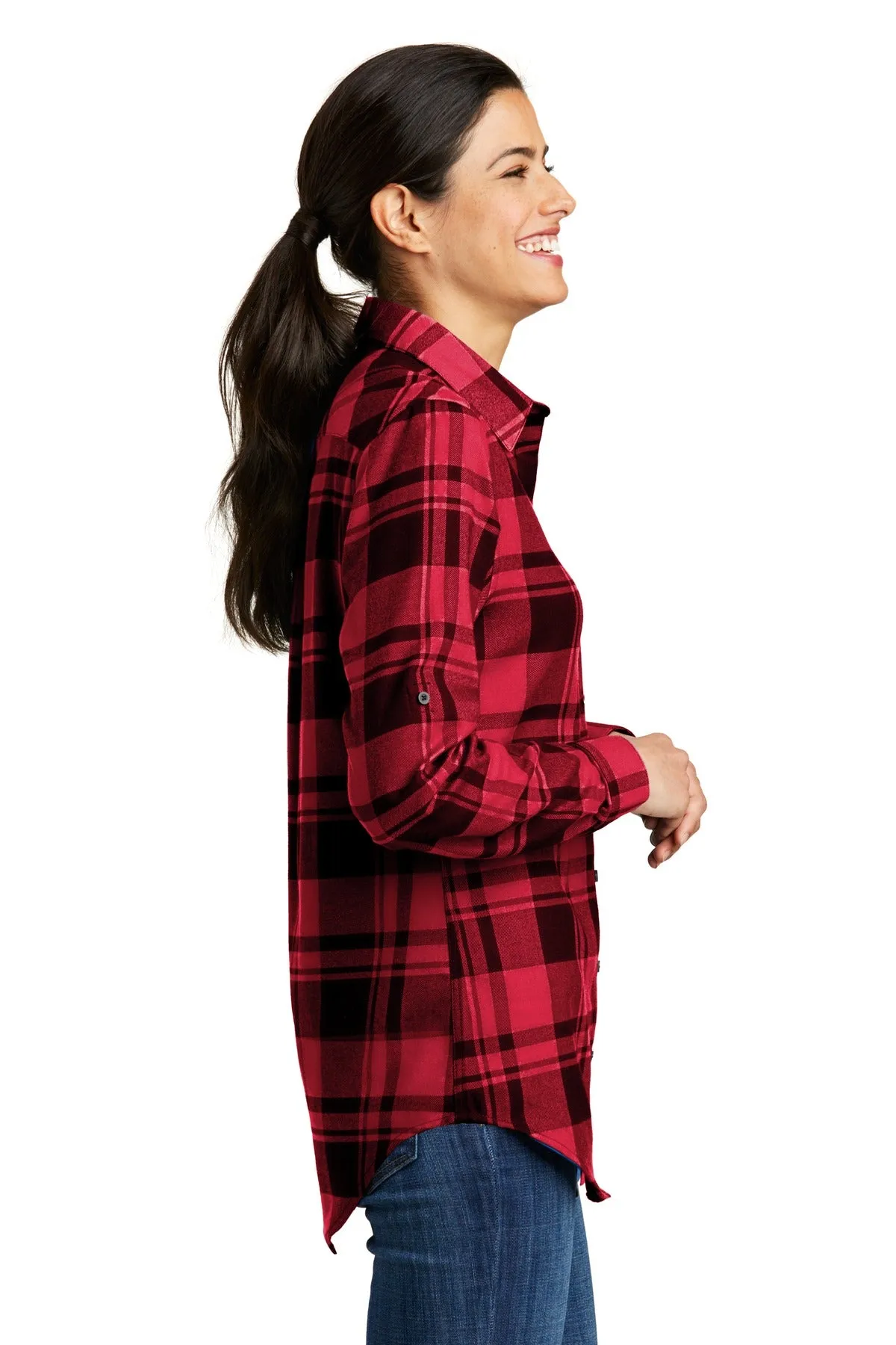 Port Authority® Ladies Plaid Flannel Tunic . LW668