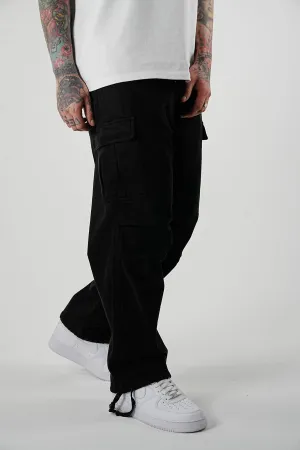 R11 Wide Fit Black Cargo Pants