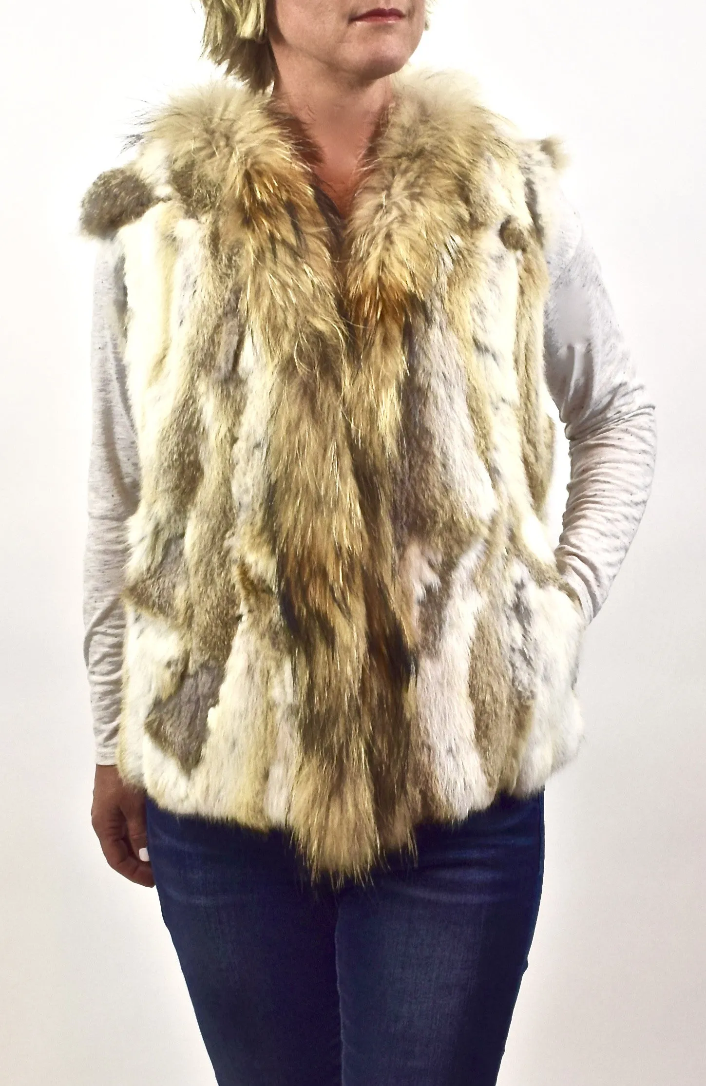 Rabbit & Raccoon Fur Vest