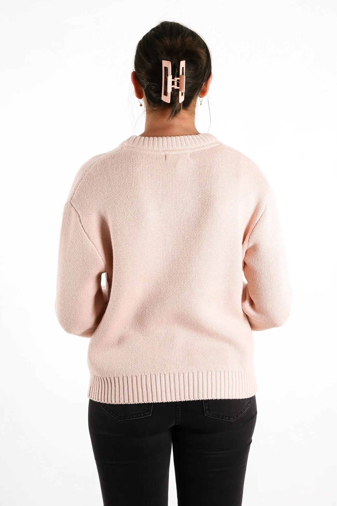 Reputation Knit Crew Pink