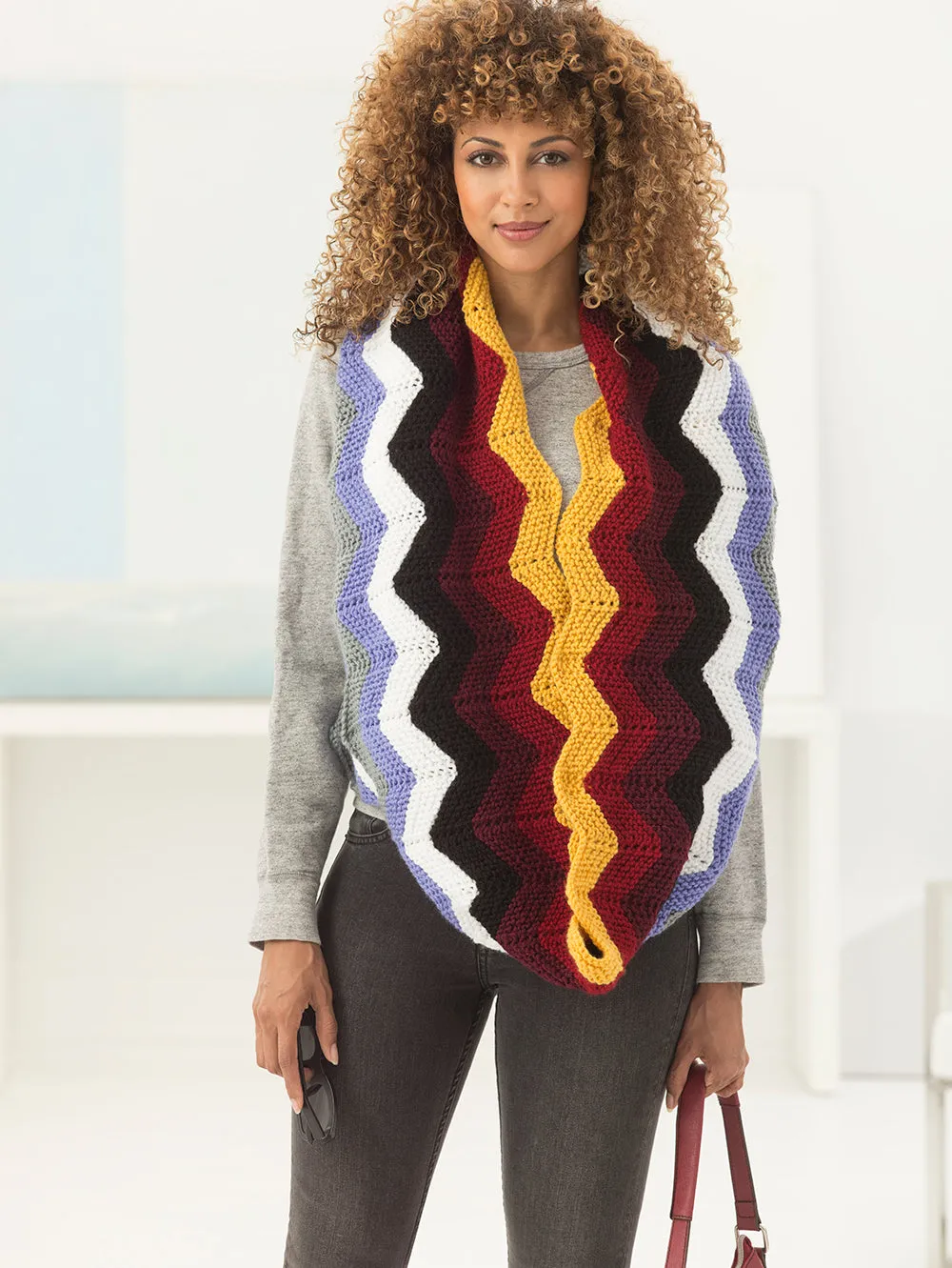 Rhea Ripple Super Scarf (Knit)