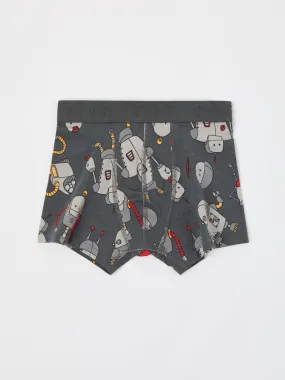 Robot Print Boys Boxers