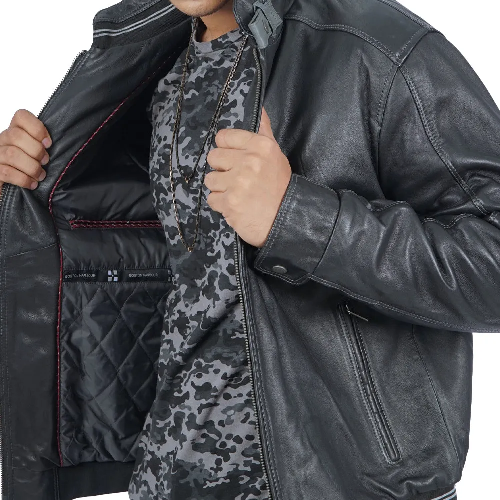 Rollo Bomber Leather Jacket