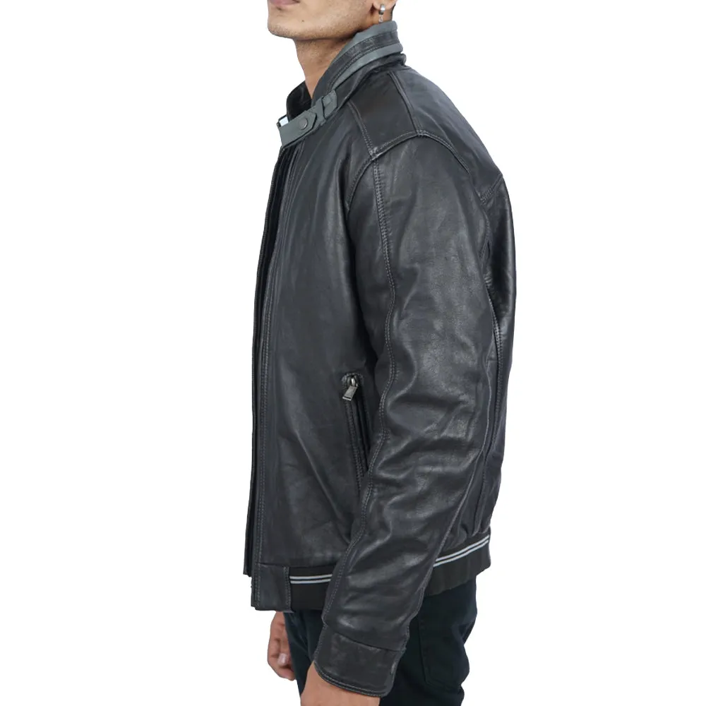 Rollo Bomber Leather Jacket