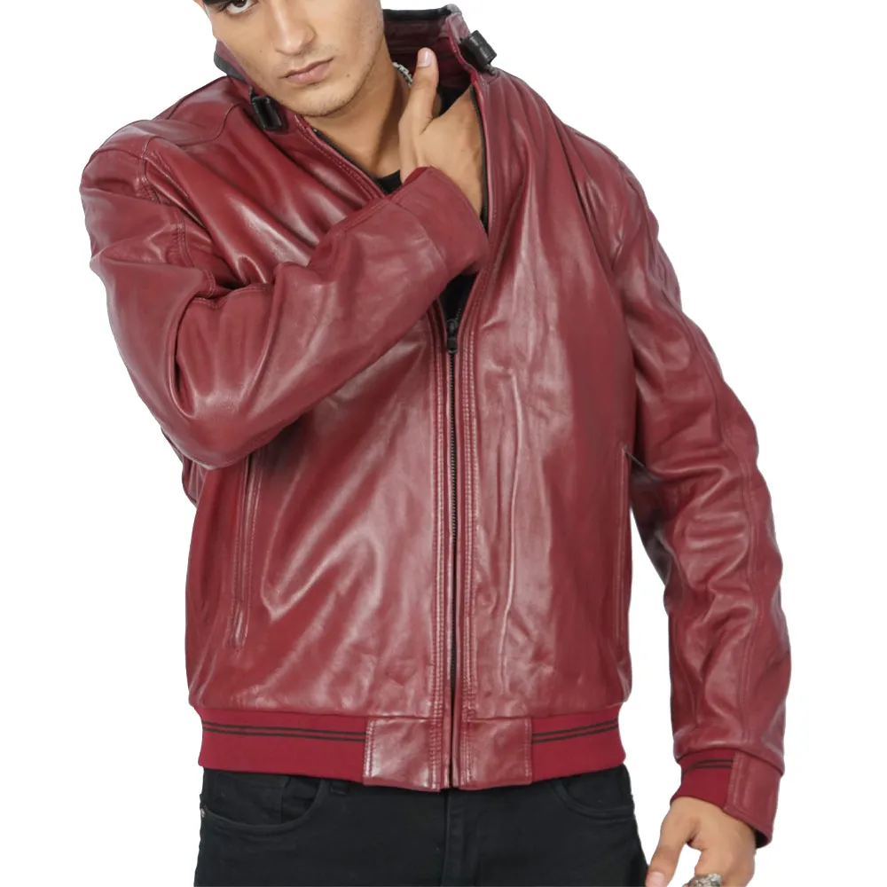 Rollo Bomber Leather Jacket