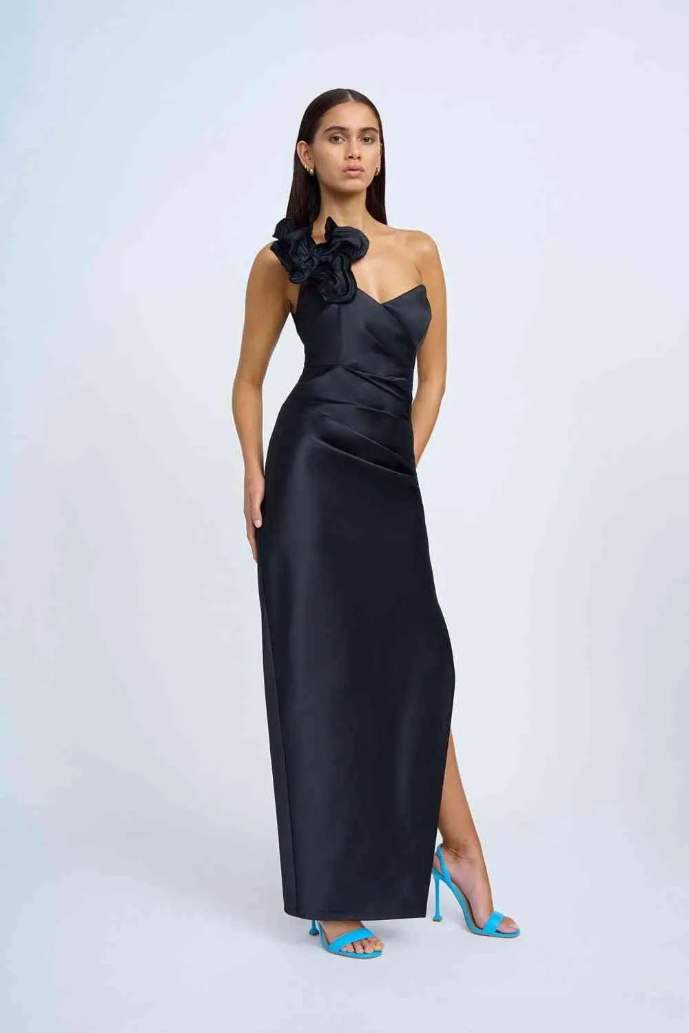 Ruby Romance One Shoulder Long Line Dress