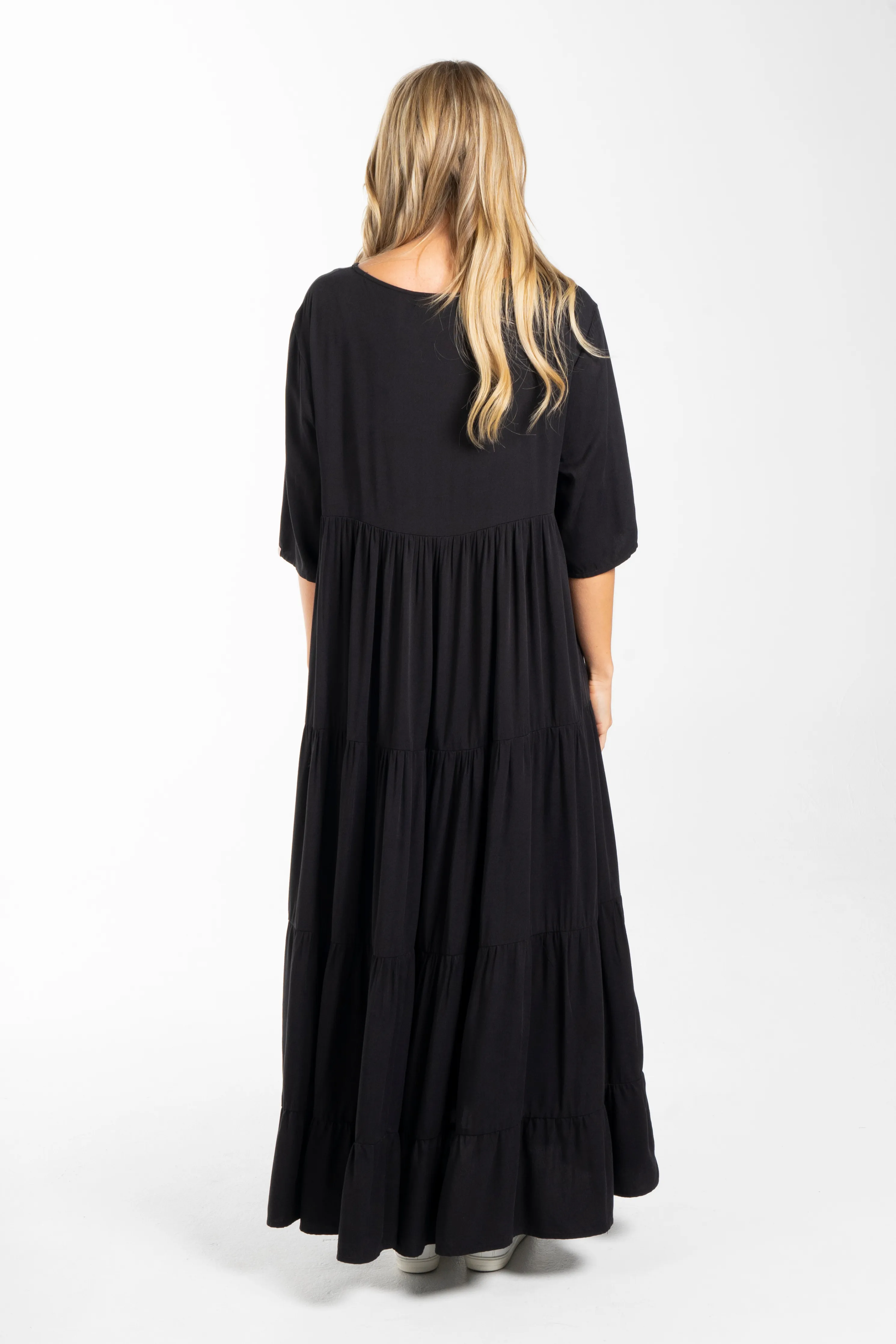 Ruffle Dress | Black | FINAL SALE