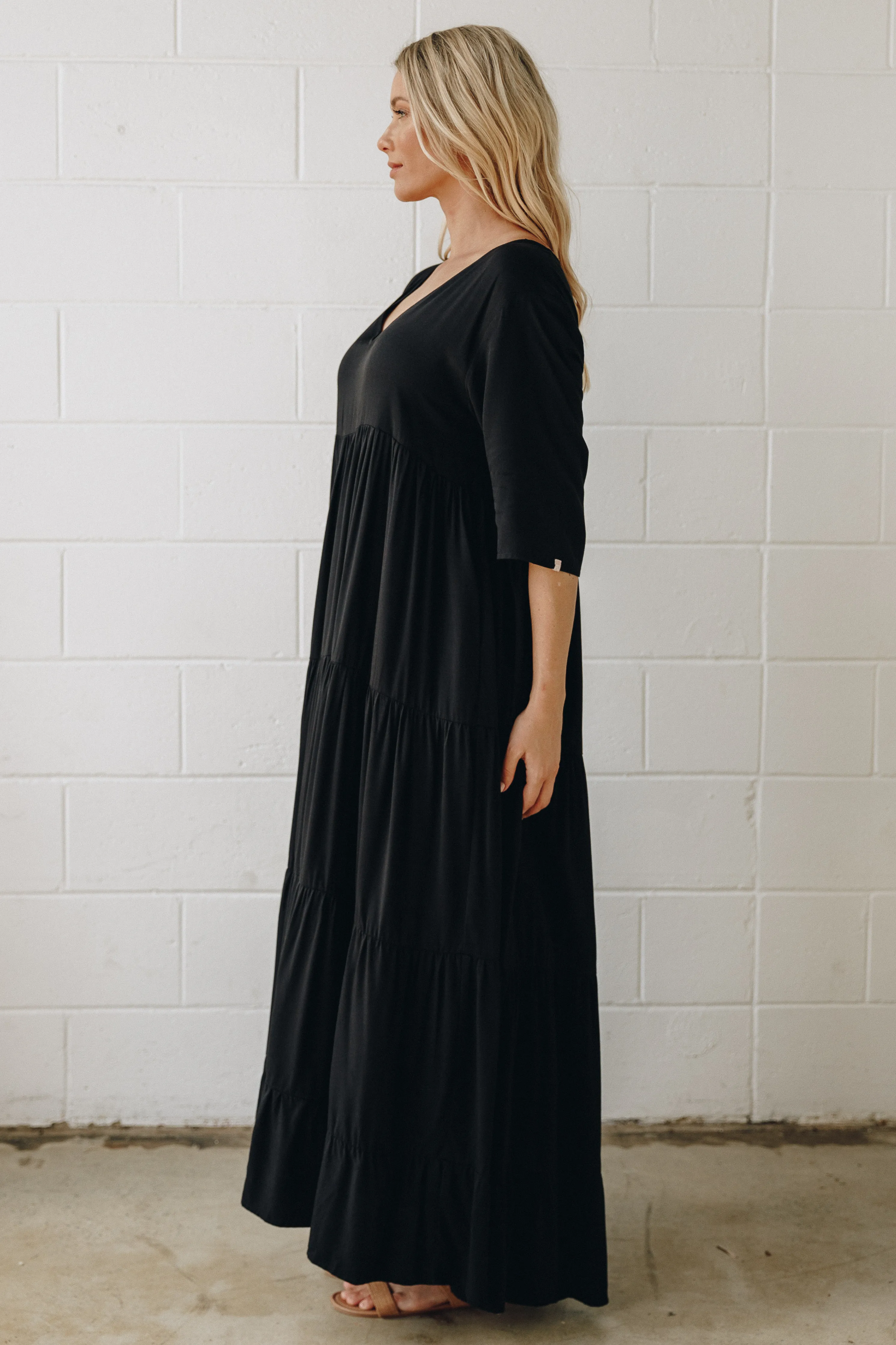 Ruffle Dress | Black | FINAL SALE