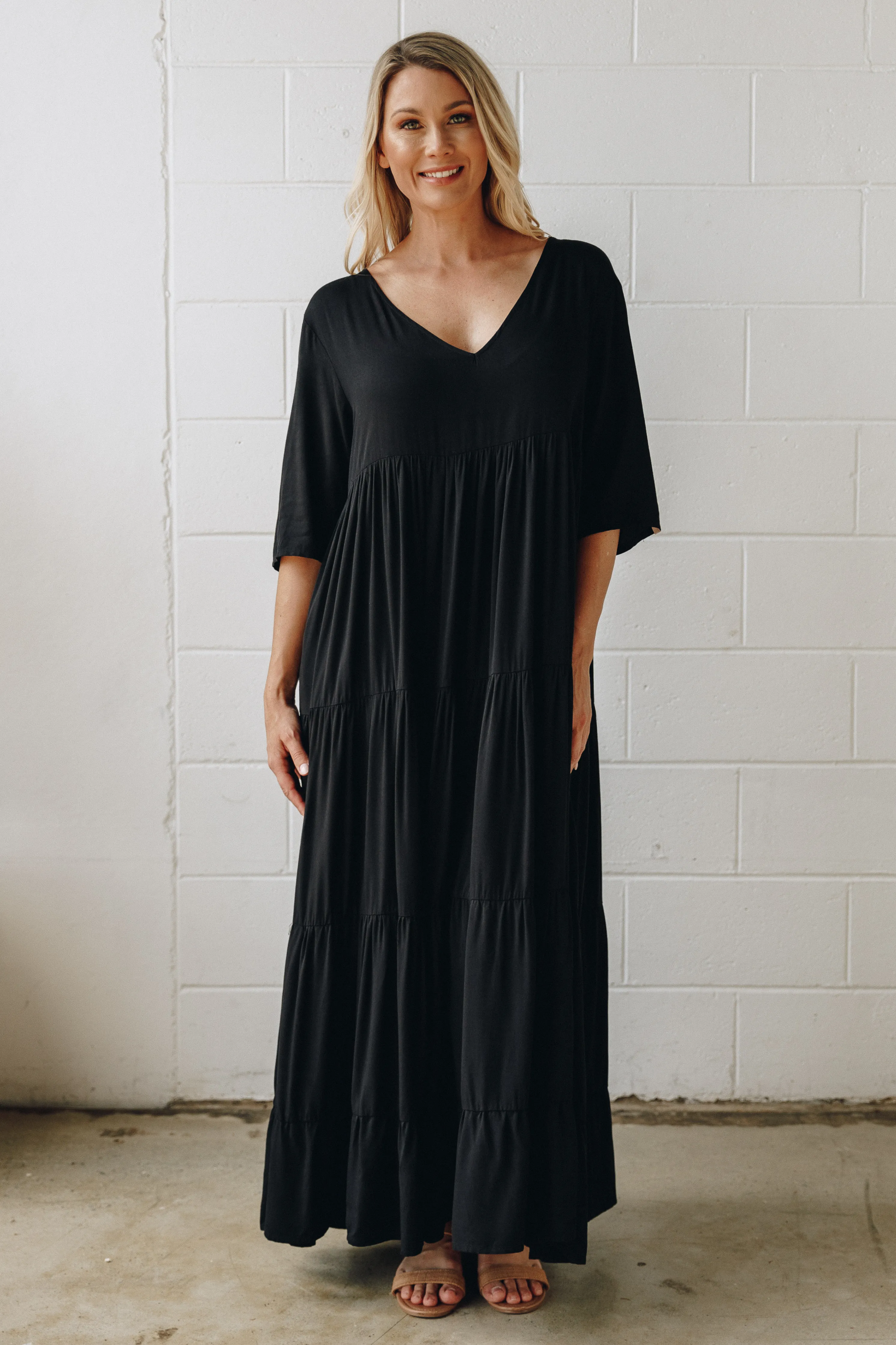 Ruffle Dress | Black | FINAL SALE