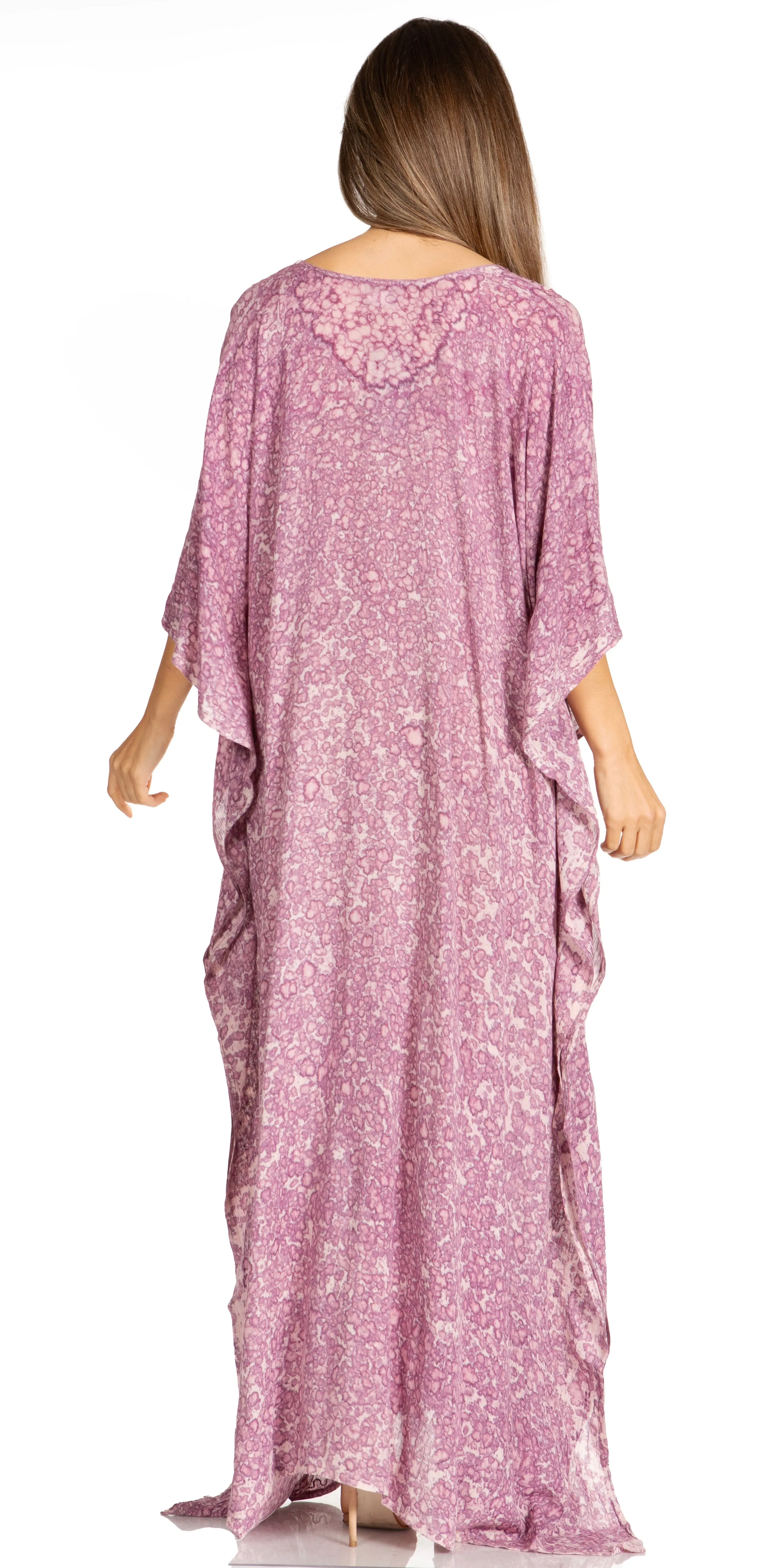 Sakkas Catia Women's Boho-Style Long Maxi Caftan for Lounging and Casual Wear