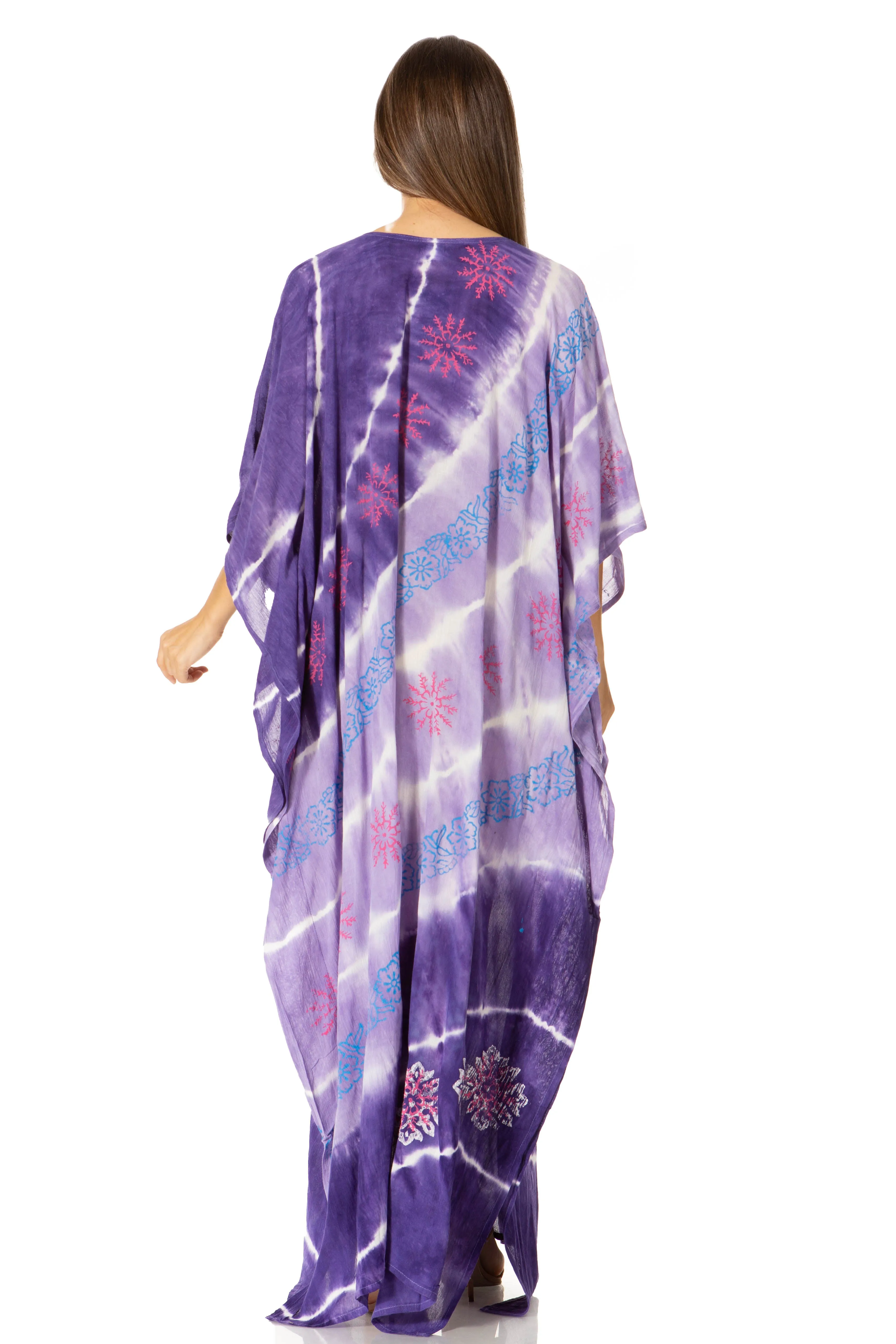 Sakkas Catia Women's Boho-Style Long Maxi Caftan for Lounging and Casual Wear