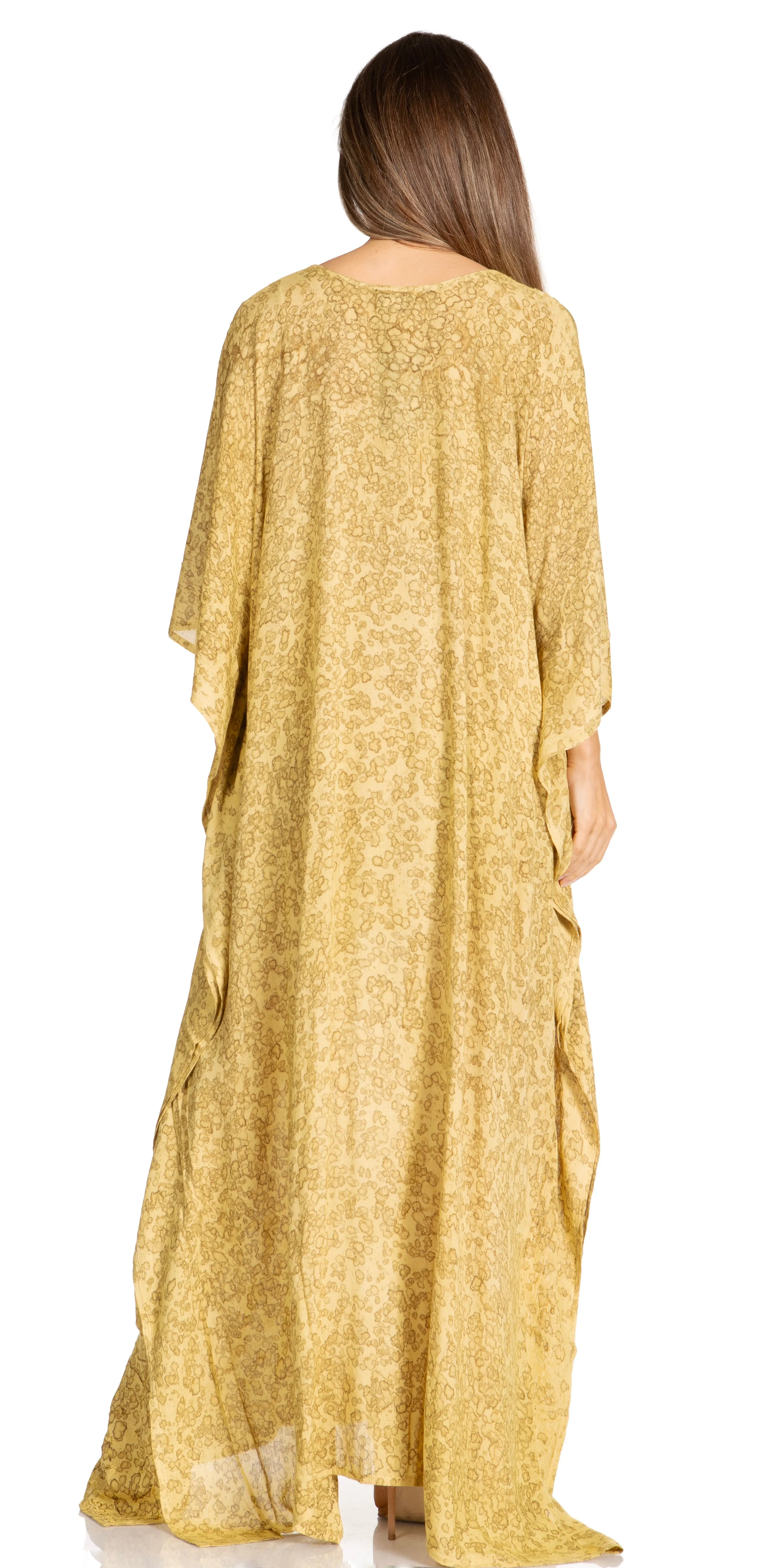 Sakkas Catia Women's Boho-Style Long Maxi Caftan for Lounging and Casual Wear