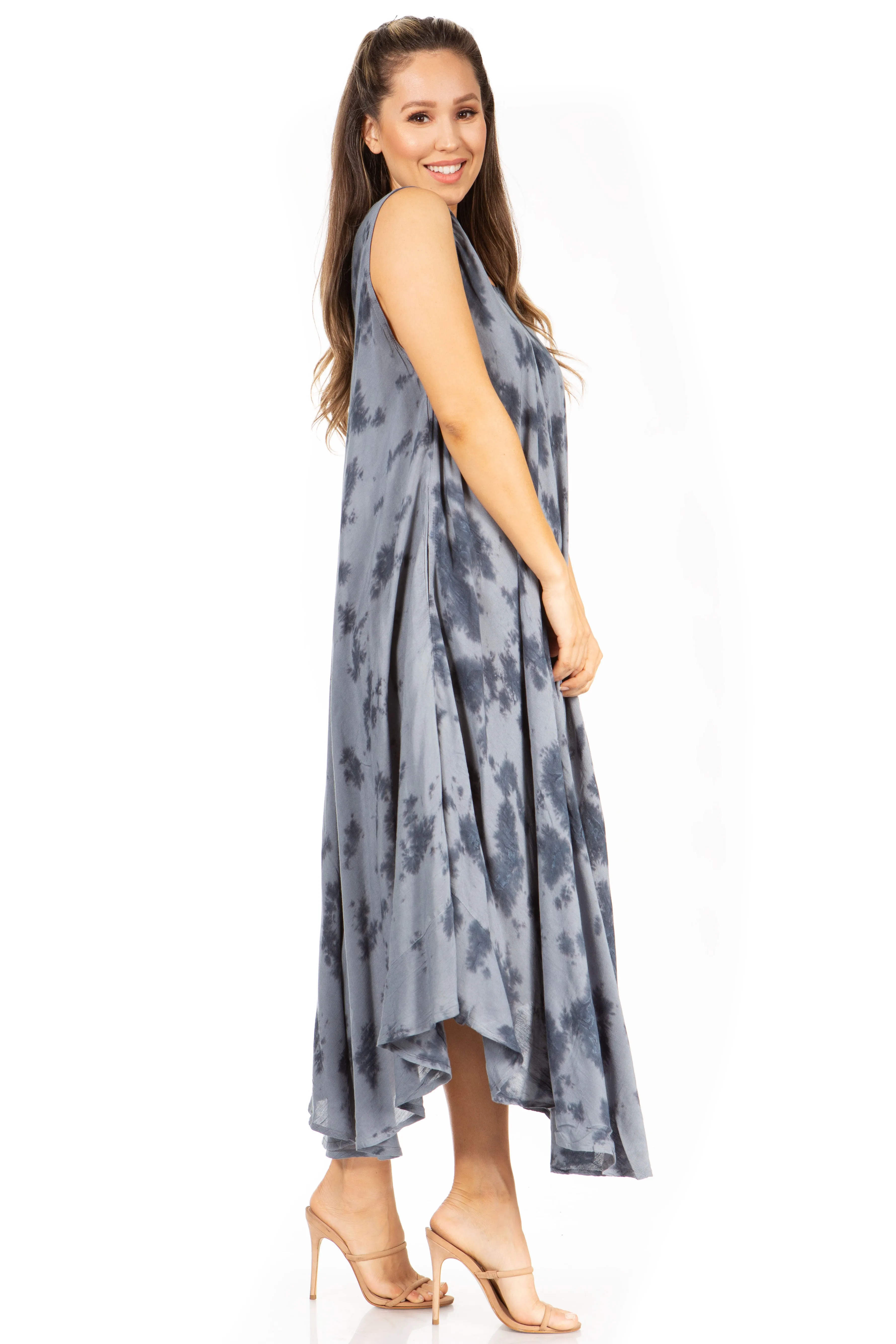 Sakkas Starlight Second Tie Dye Caftan Dress: Women's Beach Cover Up