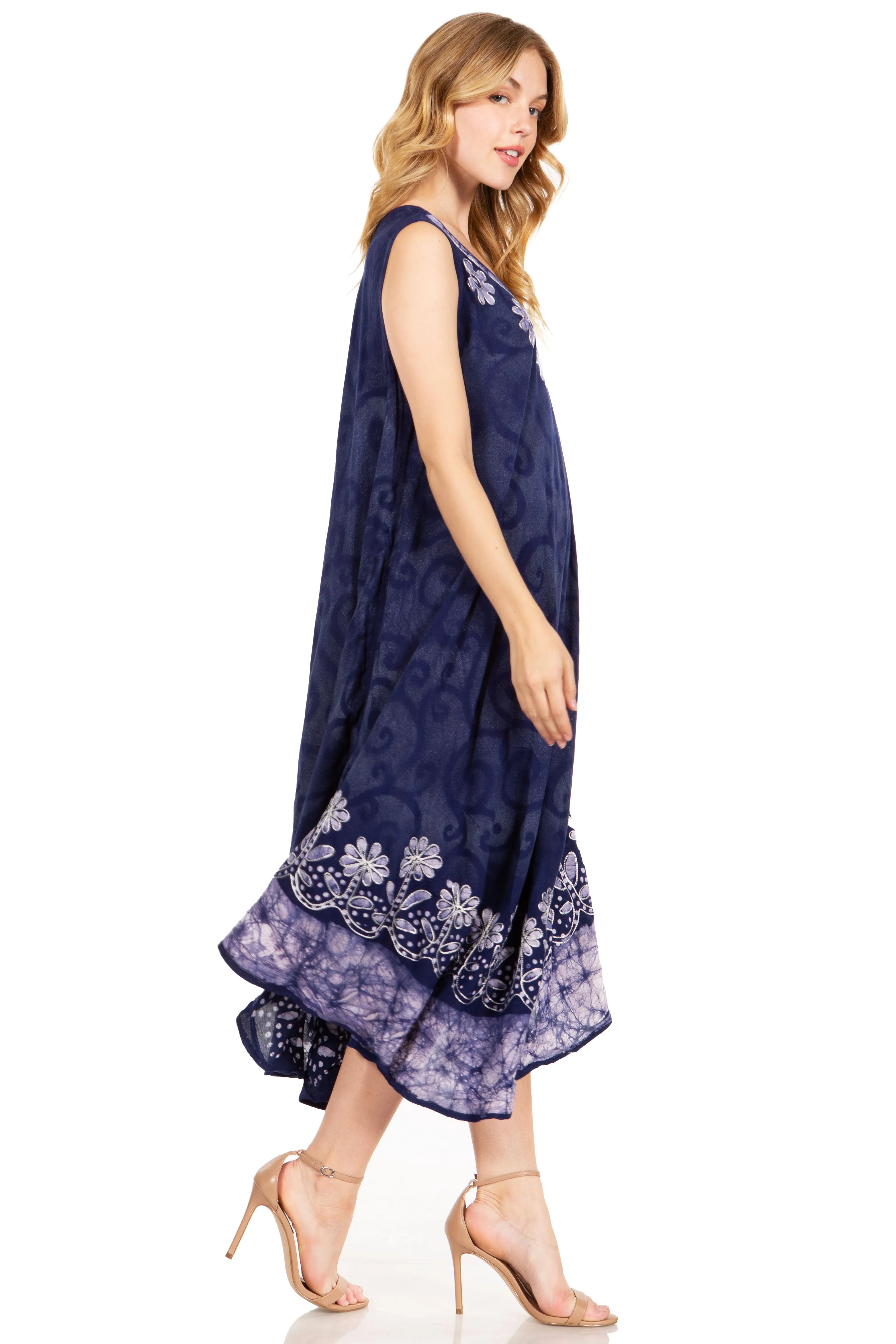 Sakkas Starlight Second Tie Dye Caftan Dress: Women's Beach Cover Up