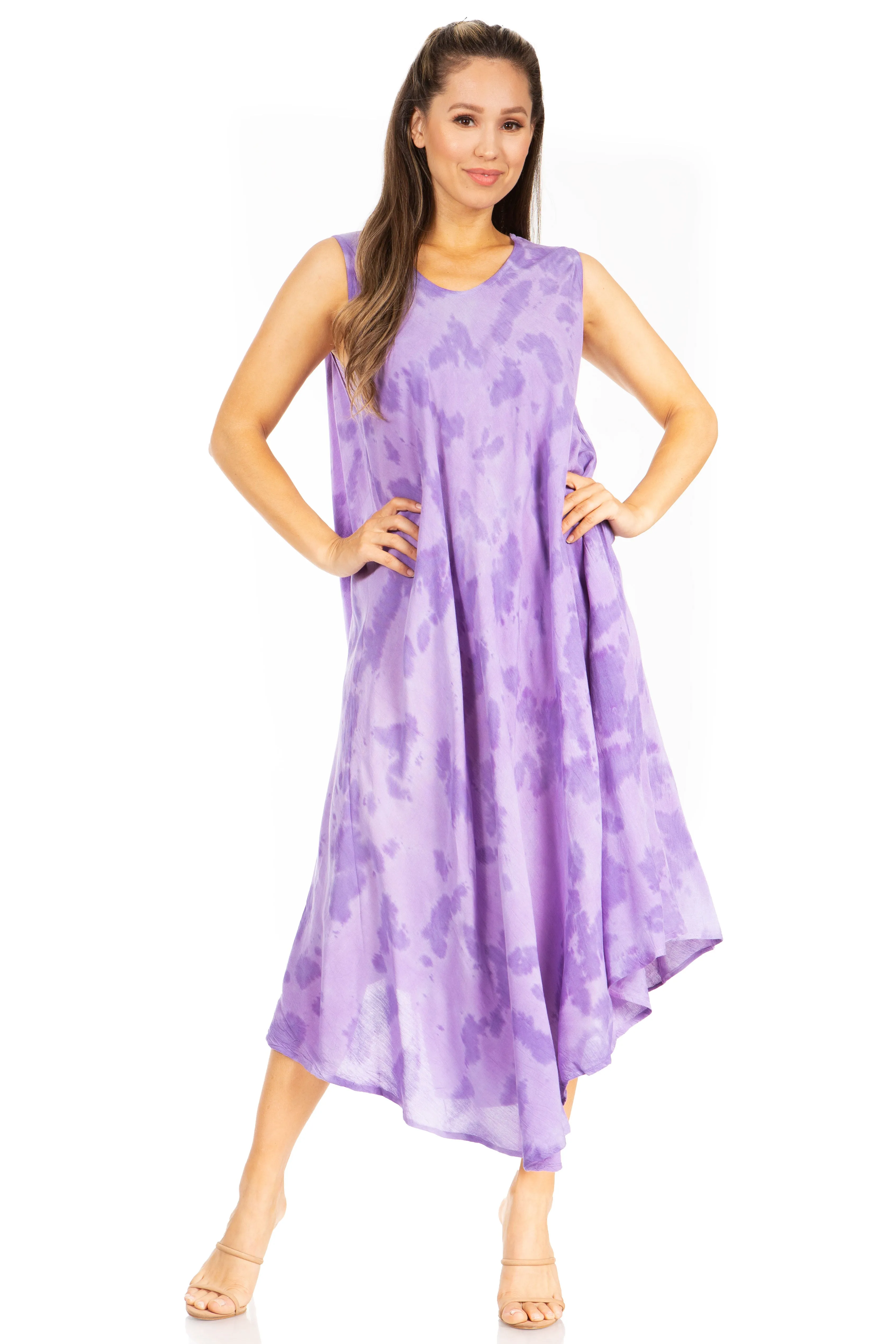 Sakkas Starlight Second Tie Dye Caftan Dress: Women's Beach Cover Up