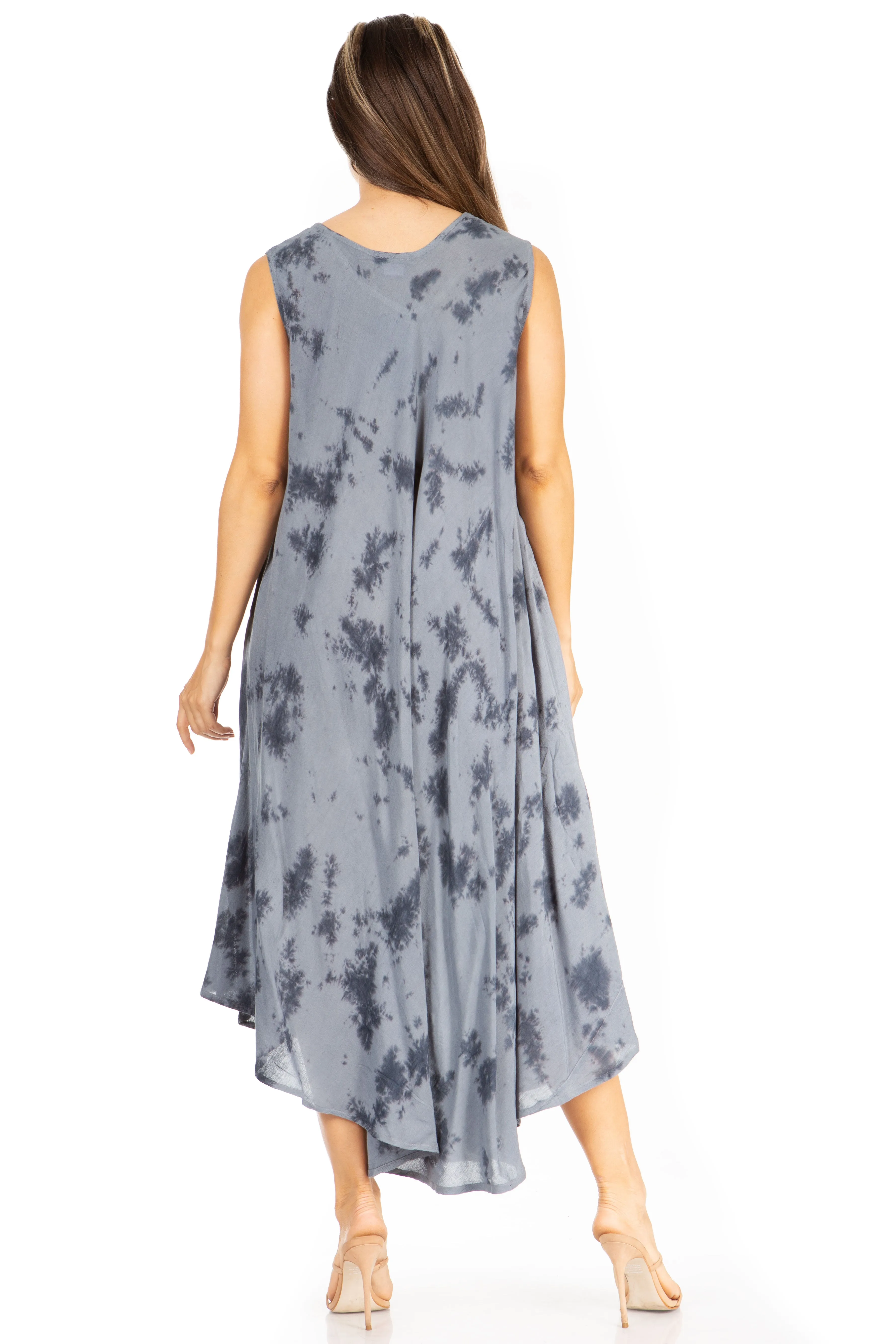 Sakkas Starlight Second Tie Dye Caftan Dress: Women's Beach Cover Up