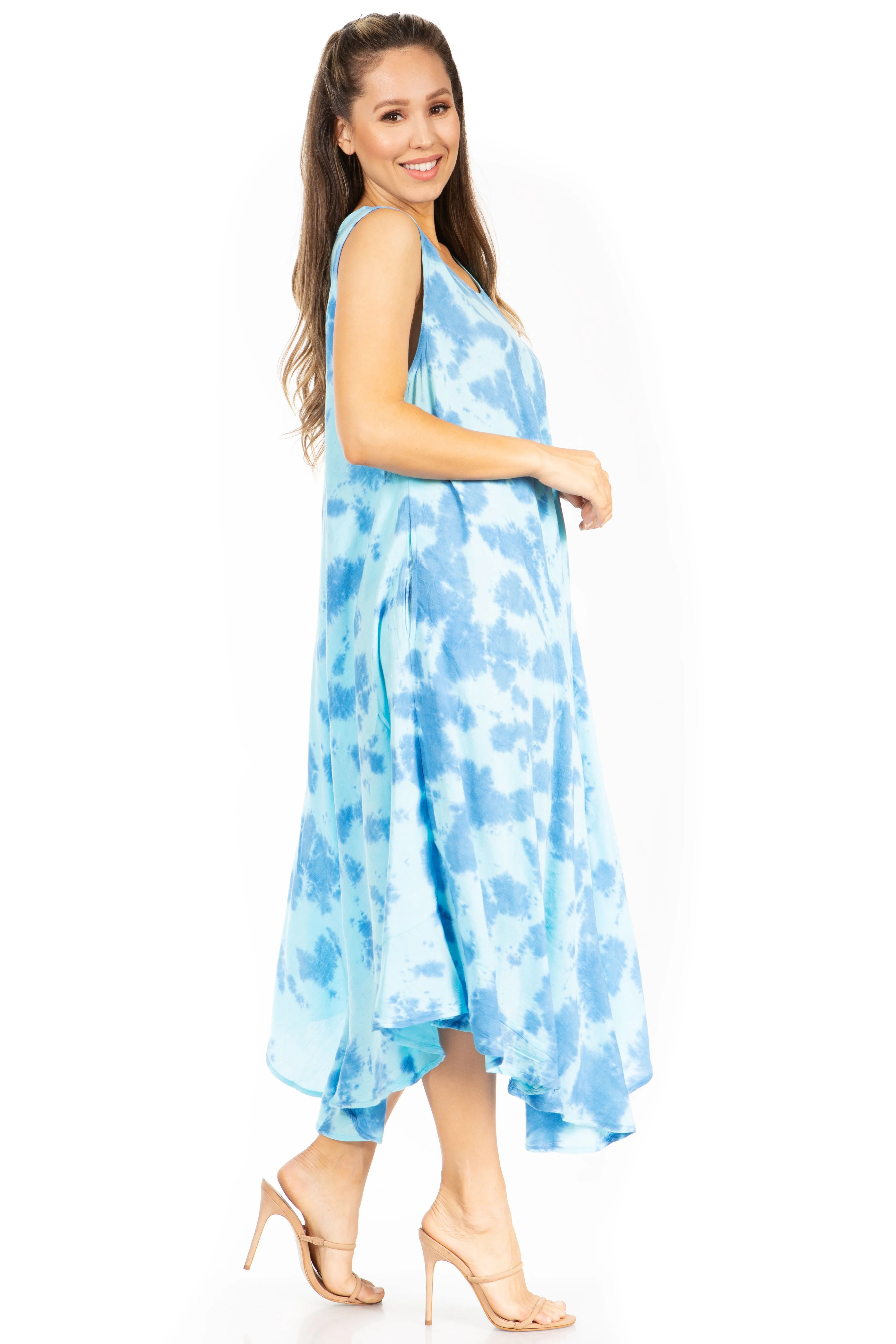 Sakkas Starlight Second Tie Dye Caftan Dress: Women's Beach Cover Up