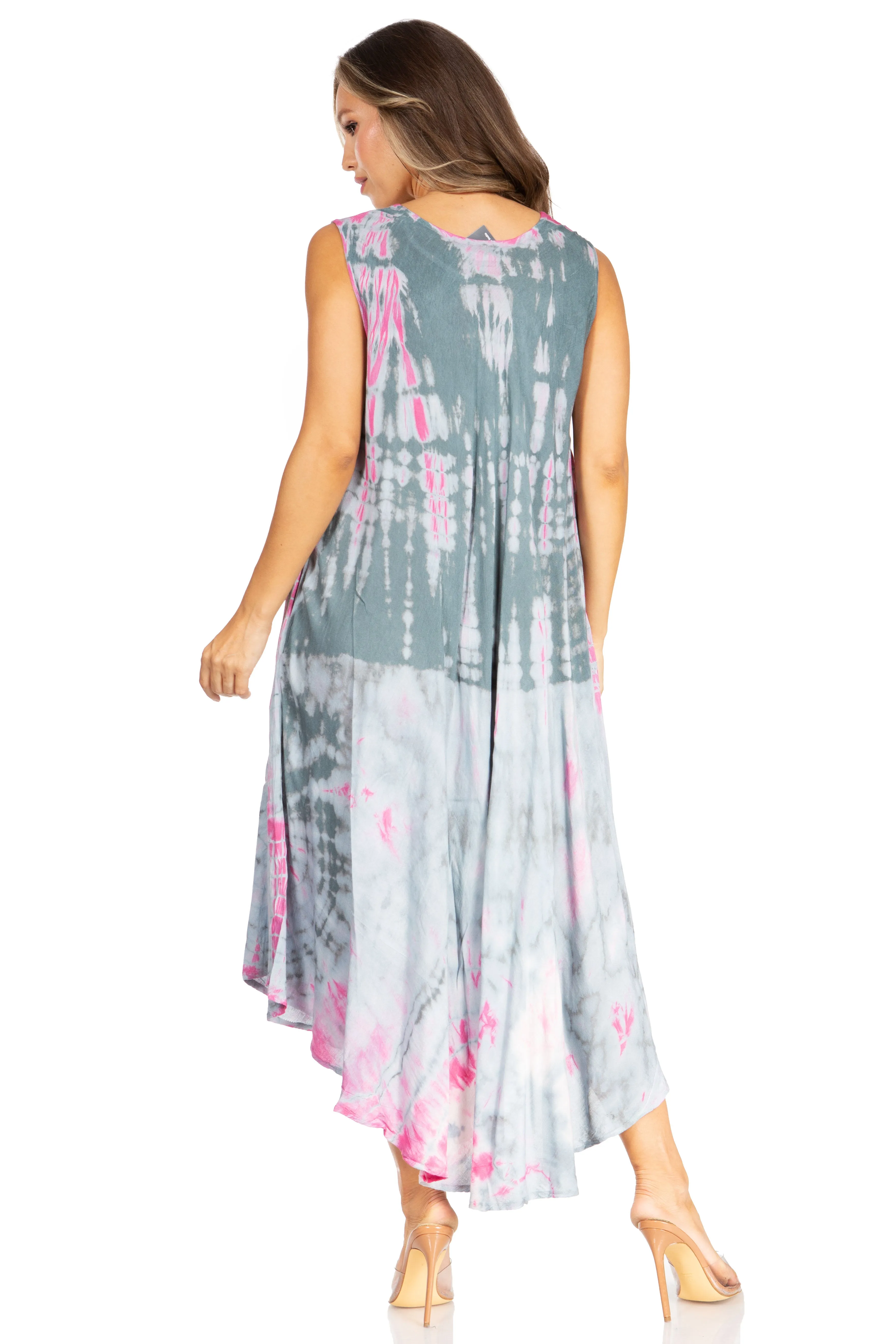 Sakkas Starlight Second Tie Dye Caftan Dress: Women's Beach Cover Up