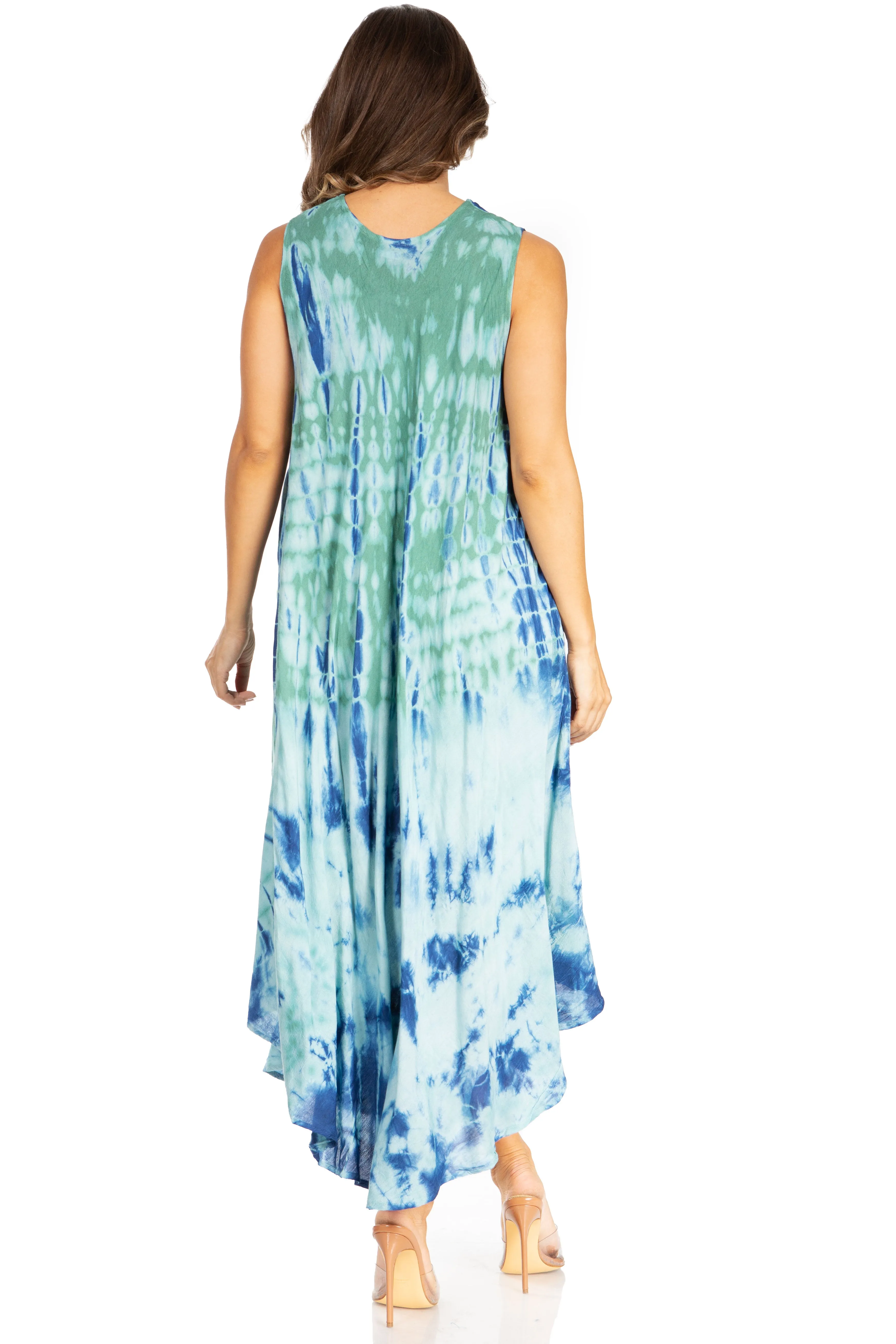 Sakkas Starlight Second Tie Dye Caftan Dress: Women's Beach Cover Up