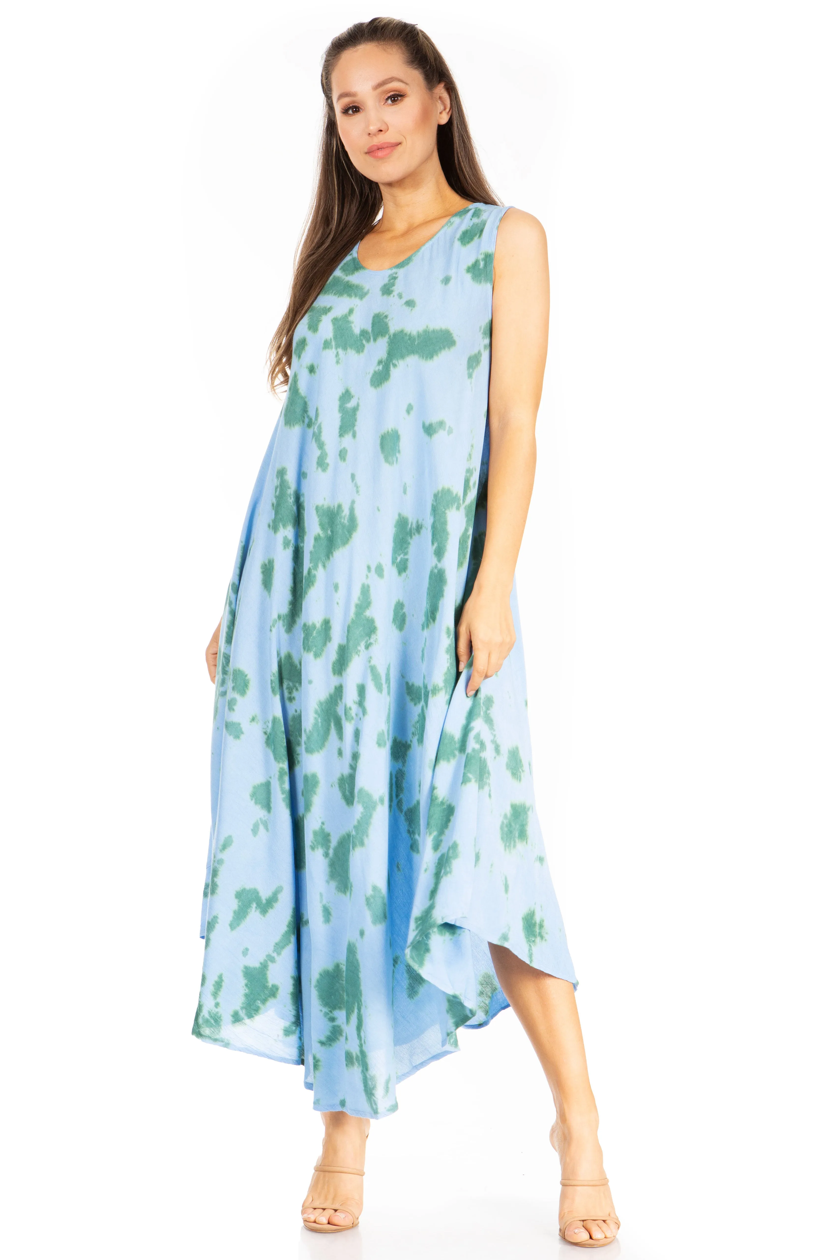 Sakkas Starlight Second Tie Dye Caftan Dress: Women's Beach Cover Up