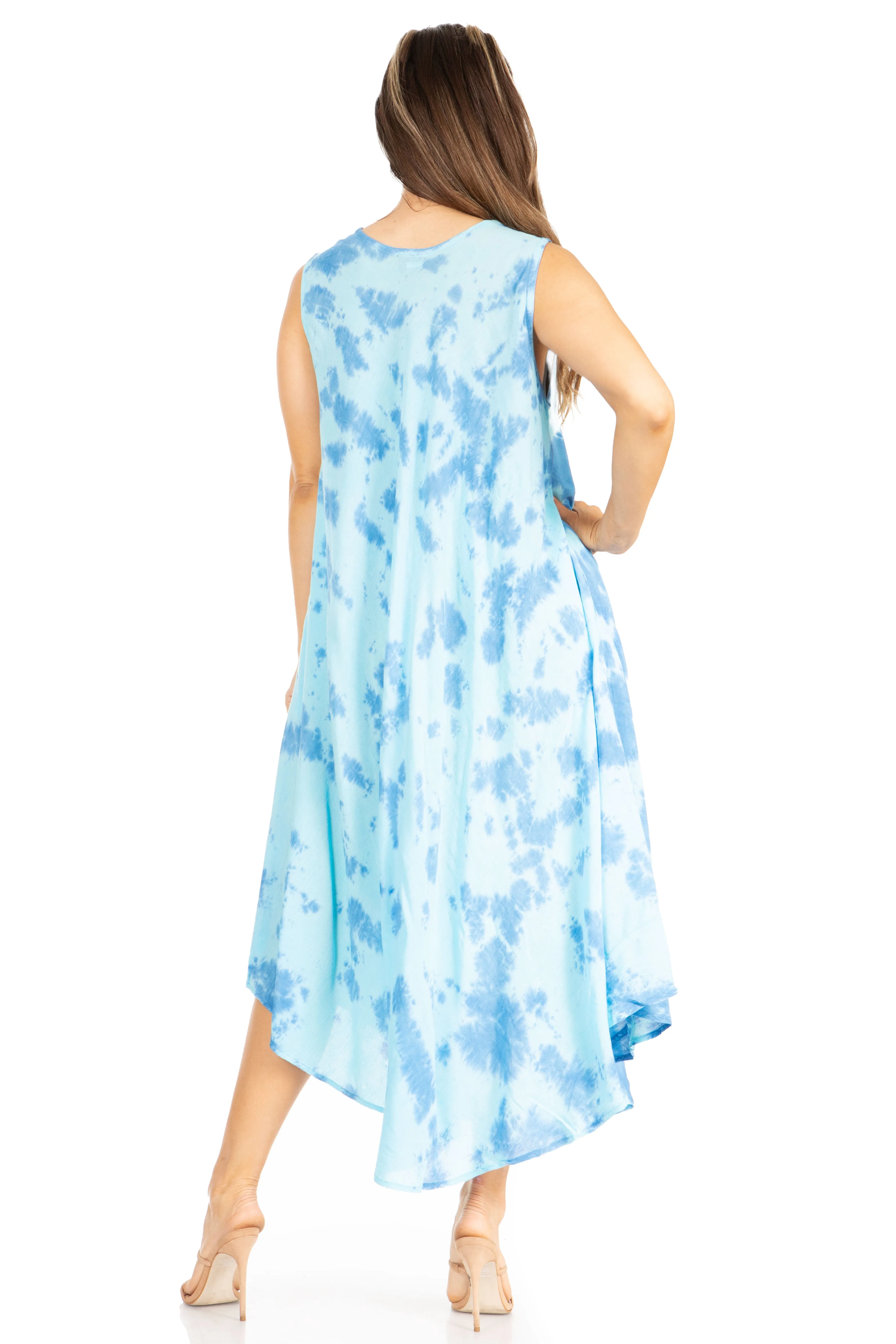 Sakkas Starlight Second Tie Dye Caftan Dress: Women's Beach Cover Up