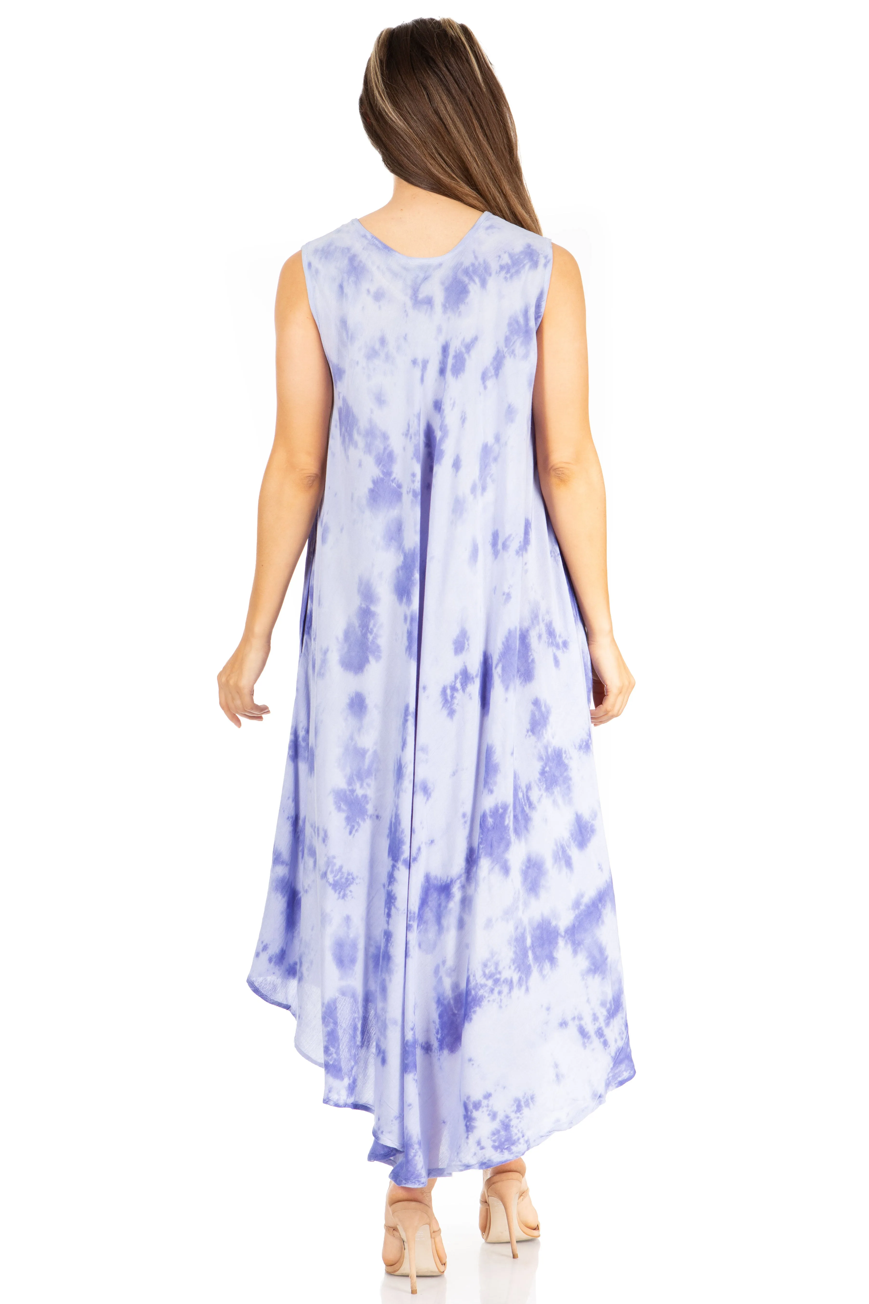 Sakkas Starlight Second Tie Dye Caftan Dress: Women's Beach Cover Up