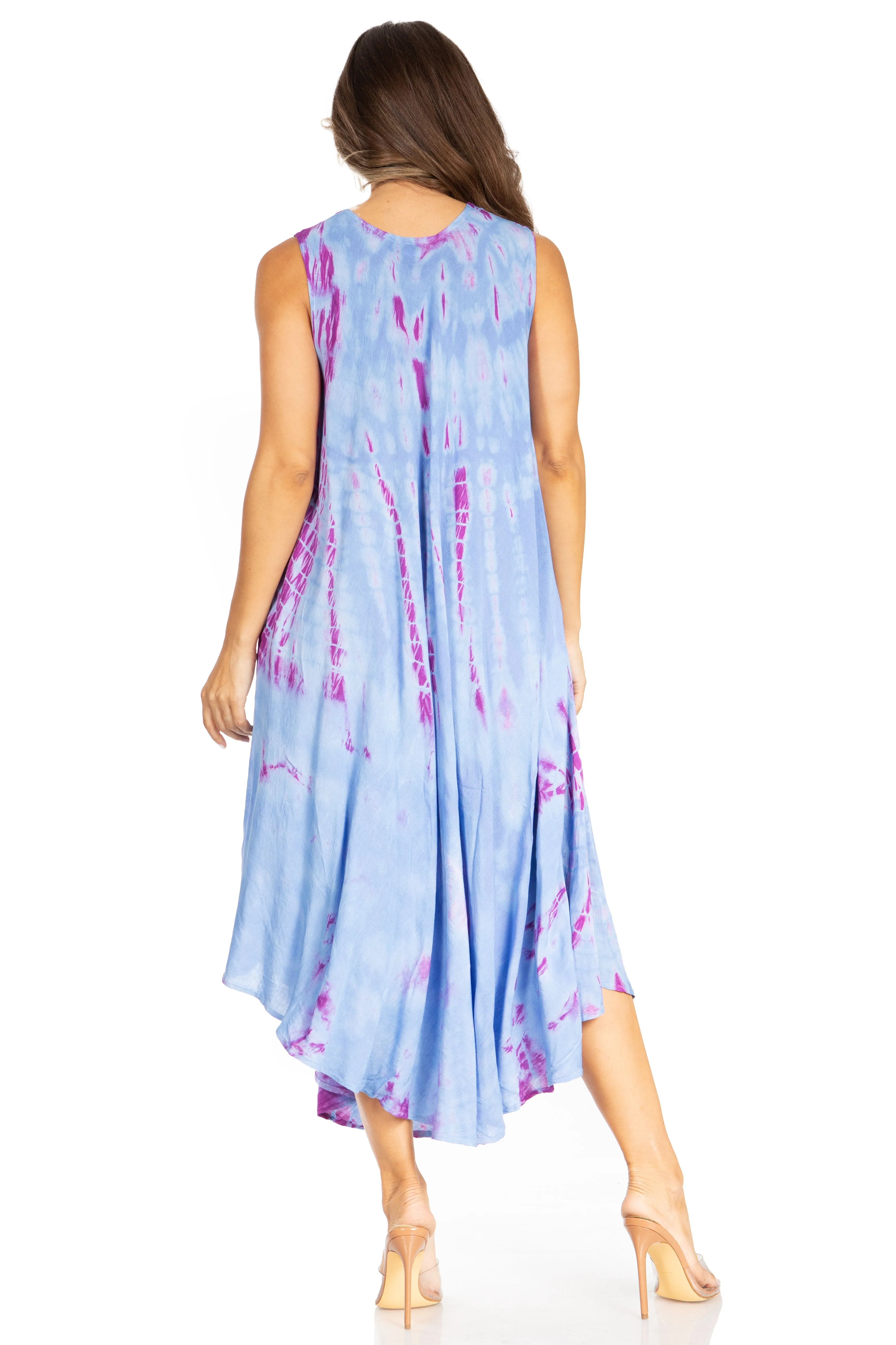 Sakkas Starlight Second Tie Dye Caftan Dress: Women's Beach Cover Up