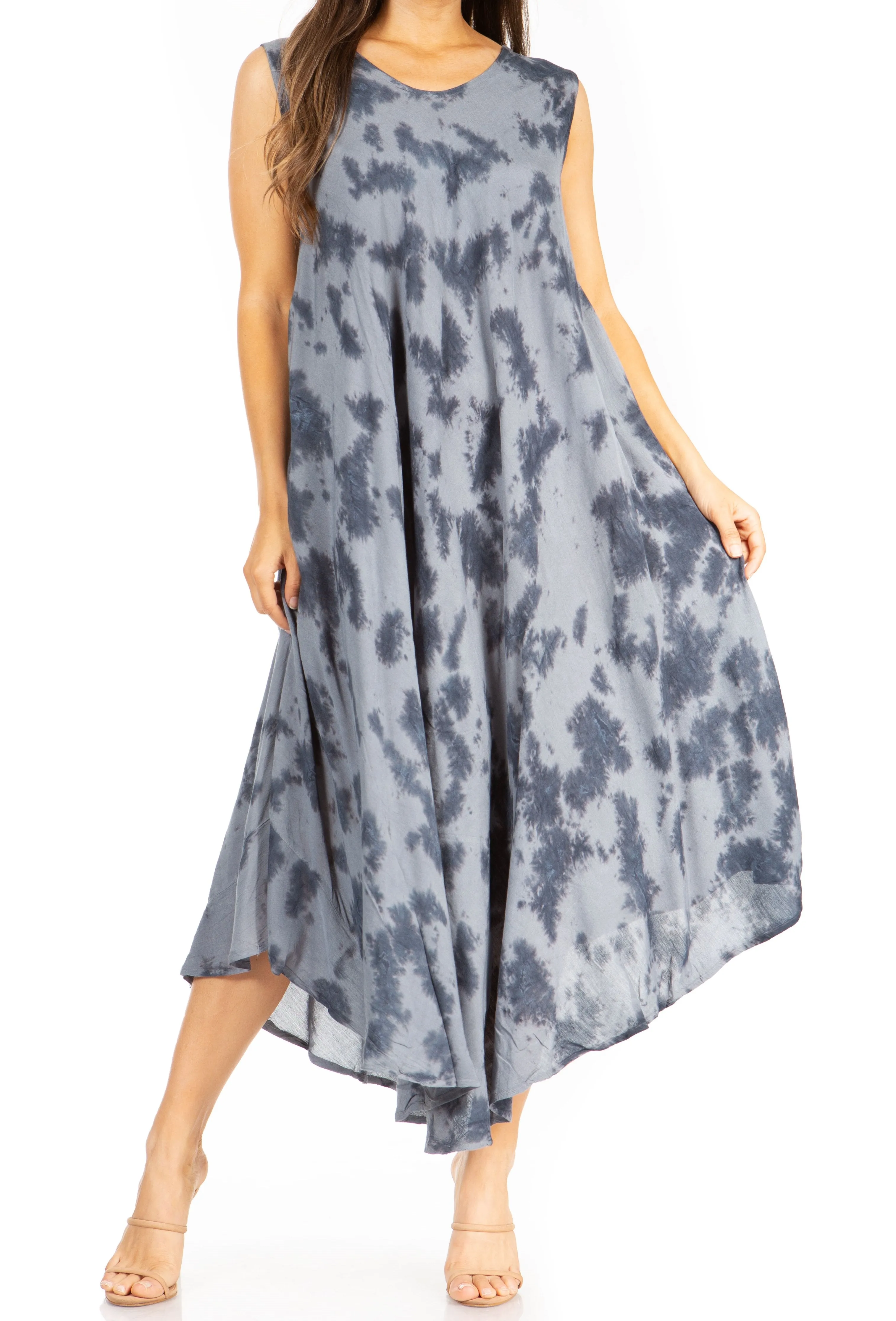 Sakkas Starlight Second Tie Dye Caftan Dress: Women's Beach Cover Up