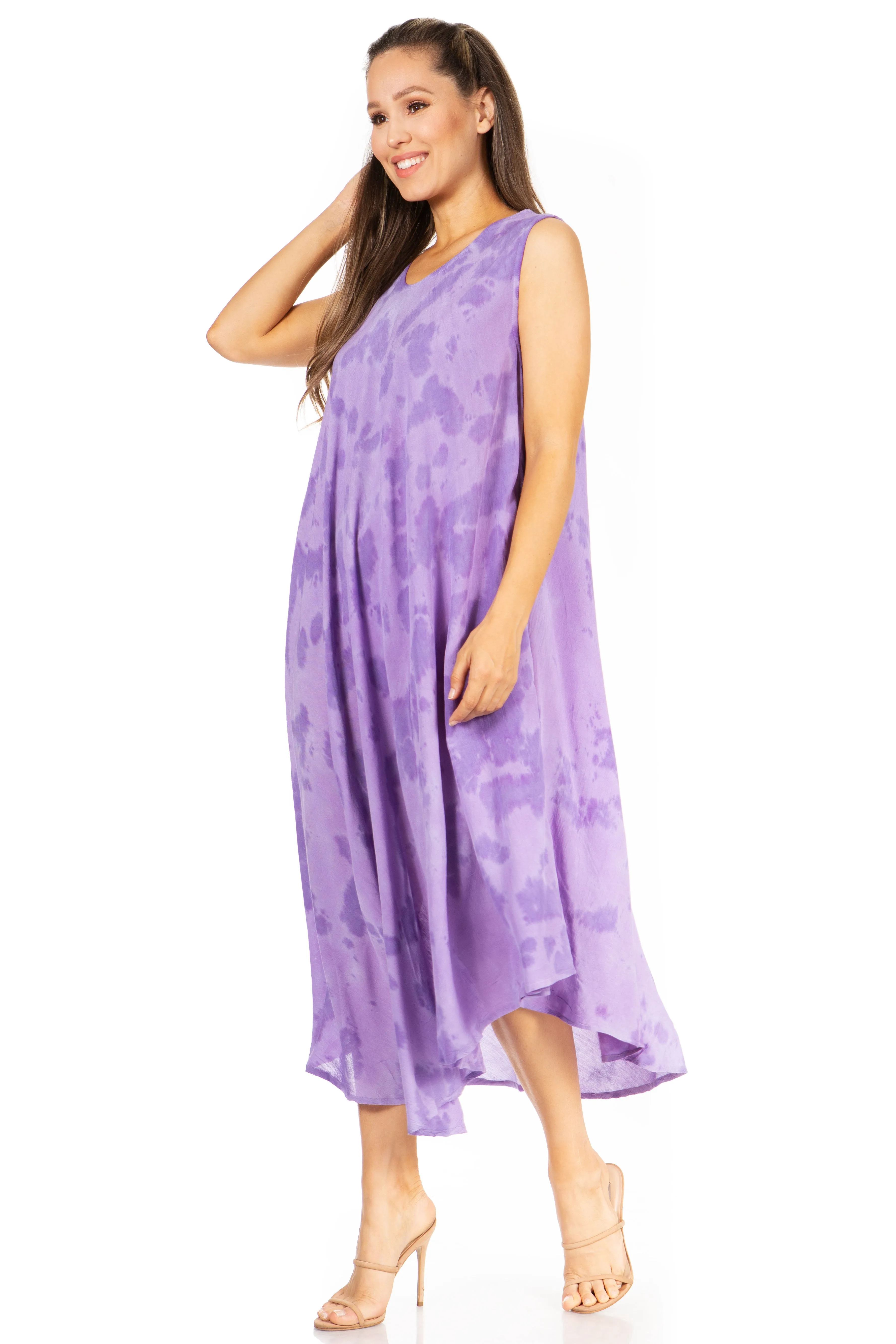 Sakkas Starlight Second Tie Dye Caftan Dress: Women's Beach Cover Up