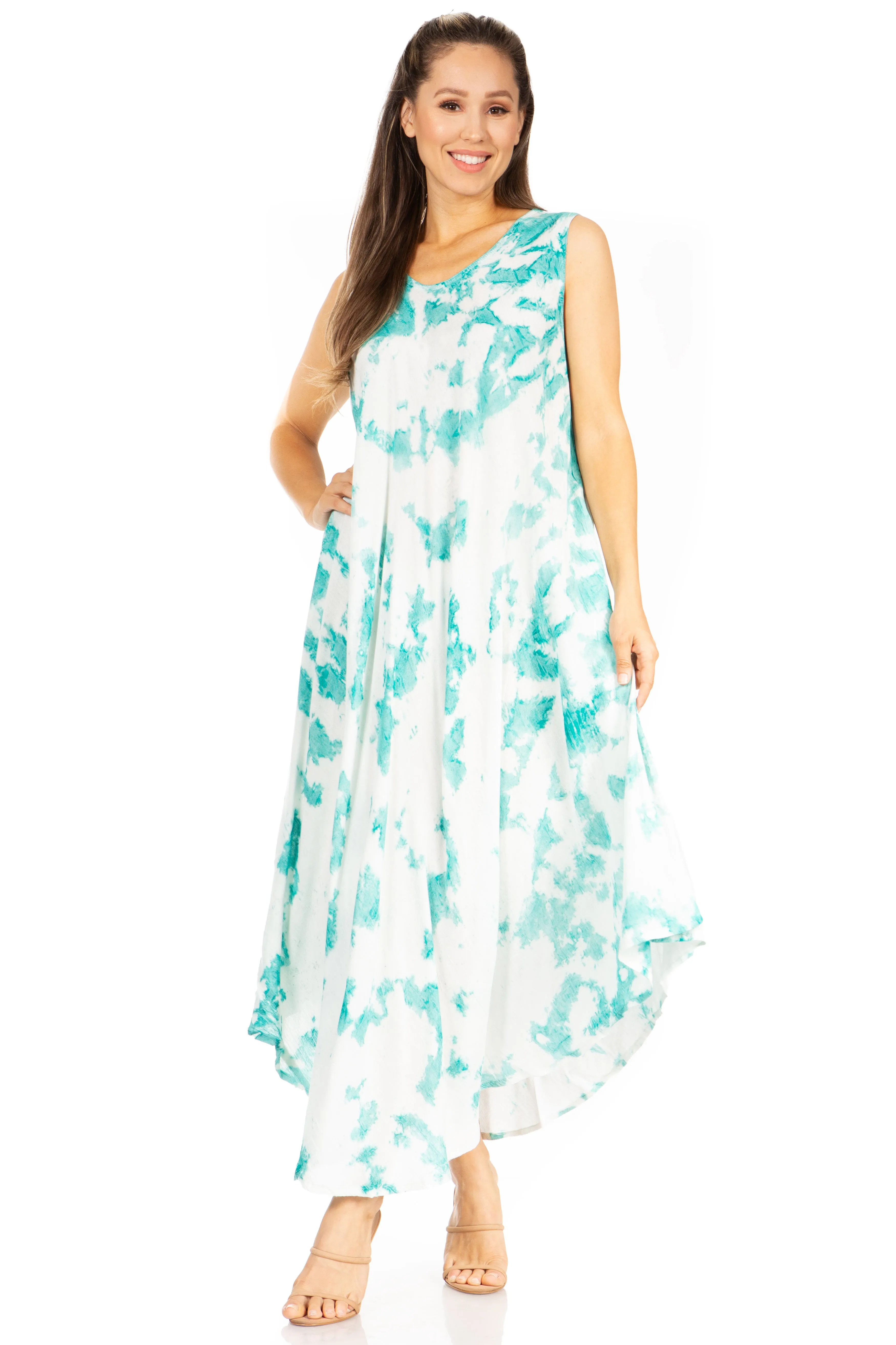 Sakkas Starlight Second Tie Dye Caftan Dress: Women's Beach Cover Up