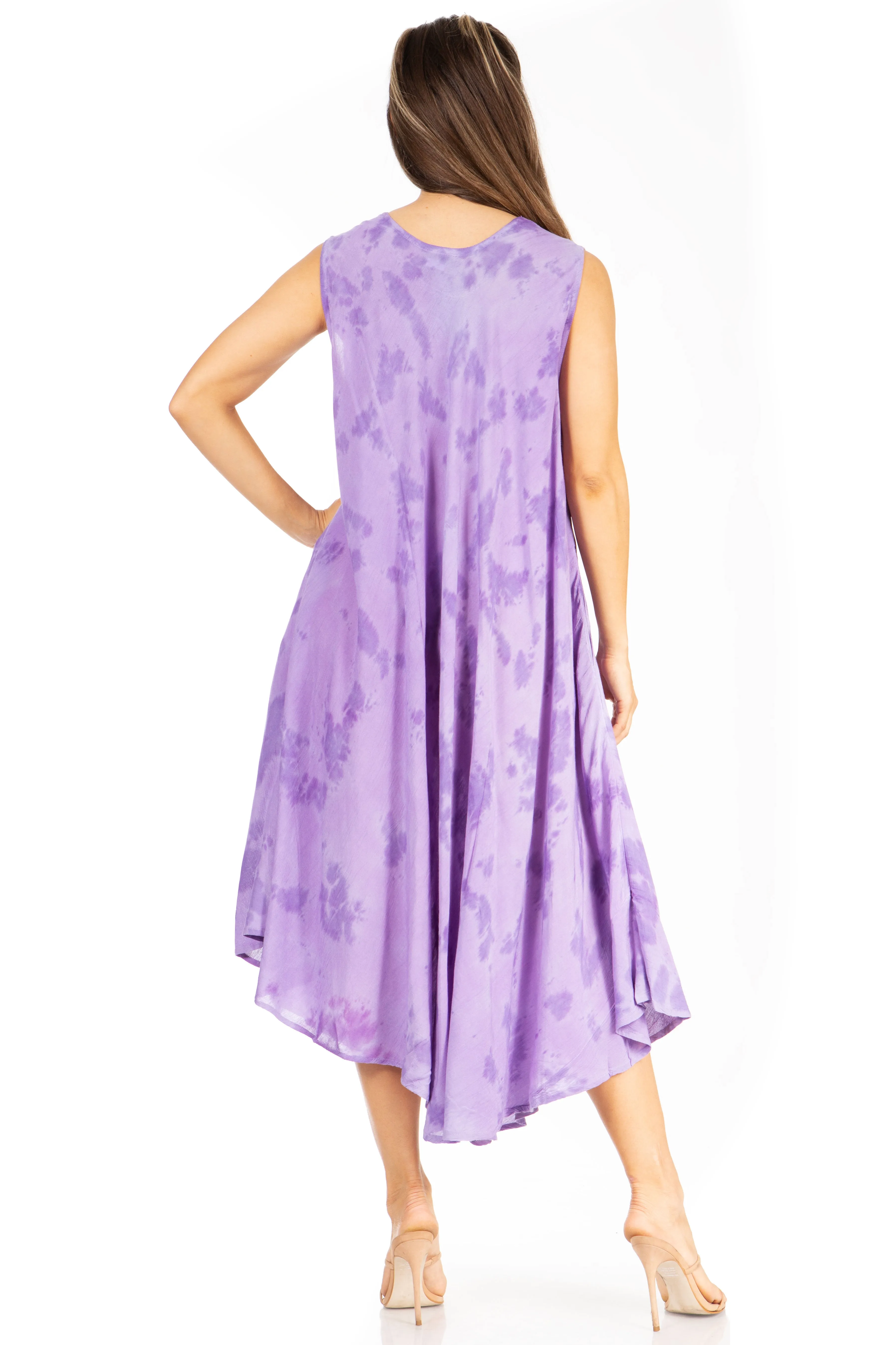 Sakkas Starlight Second Tie Dye Caftan Dress: Women's Beach Cover Up