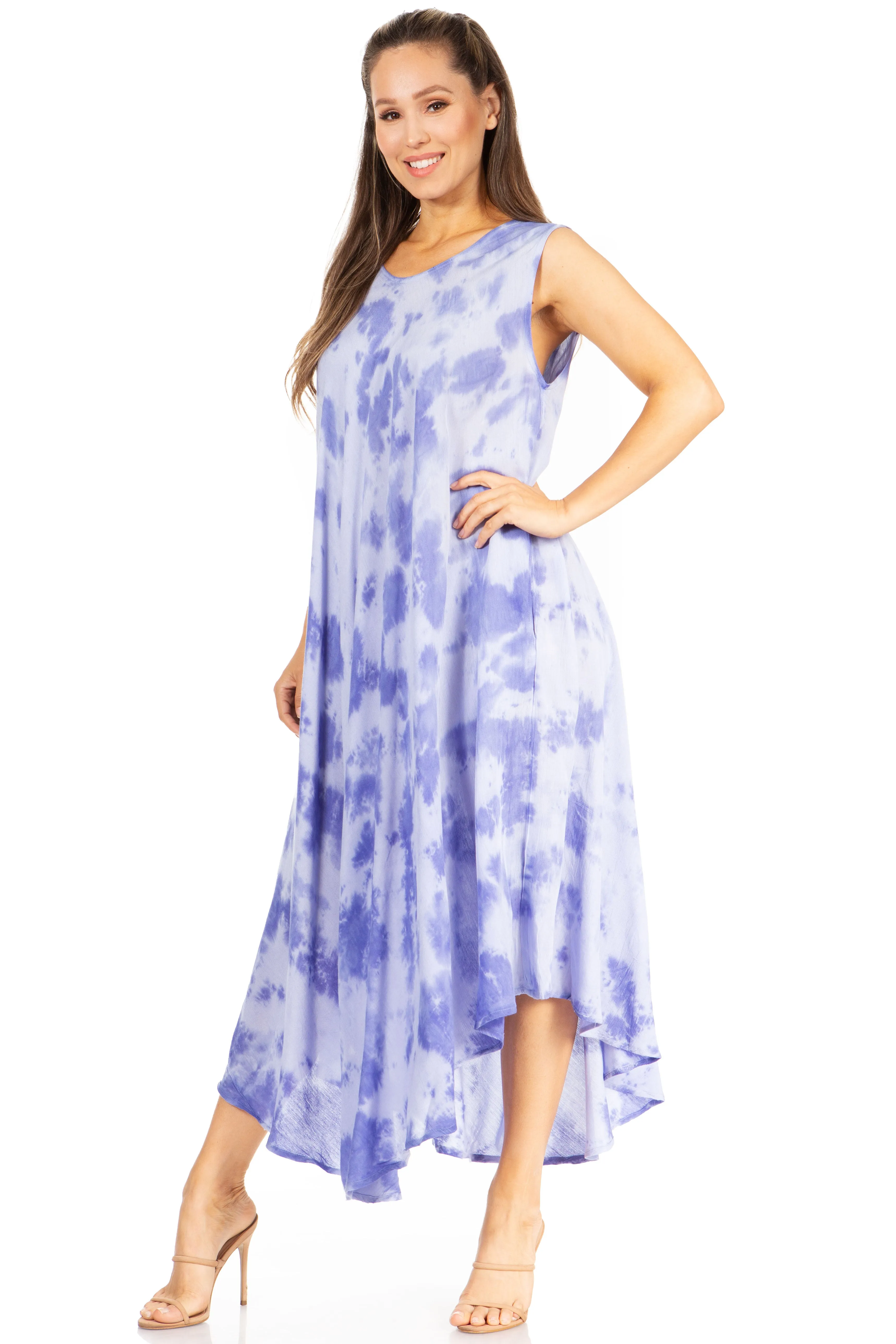 Sakkas Starlight Second Tie Dye Caftan Dress: Women's Beach Cover Up