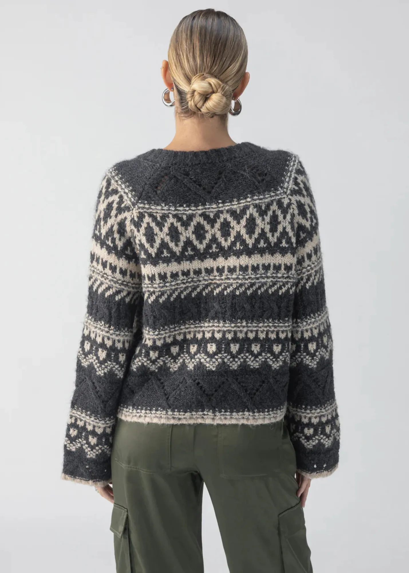 Sanctuary Clothing Fairisle Crew Neck Sweater