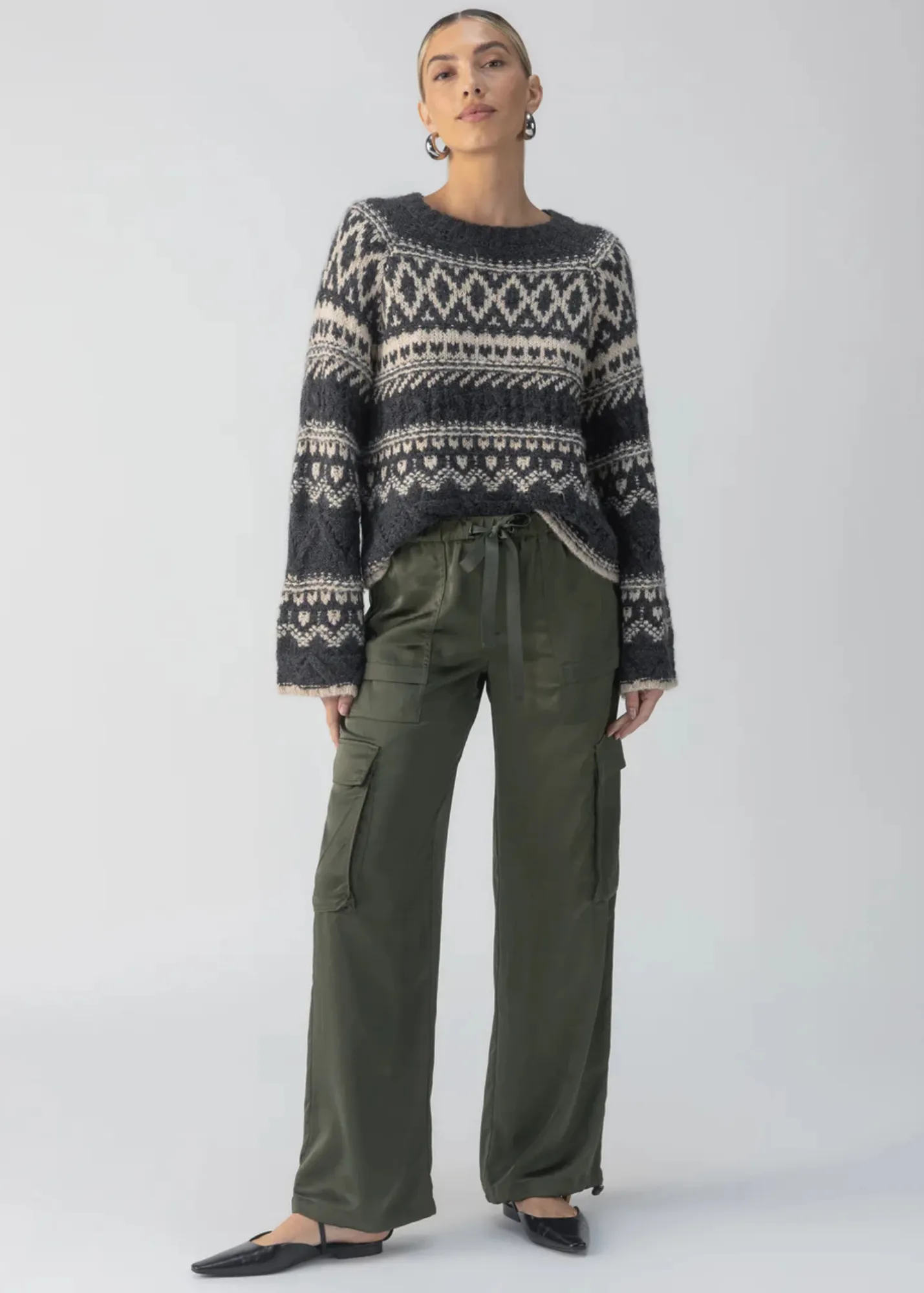 Sanctuary Clothing Fairisle Crew Neck Sweater