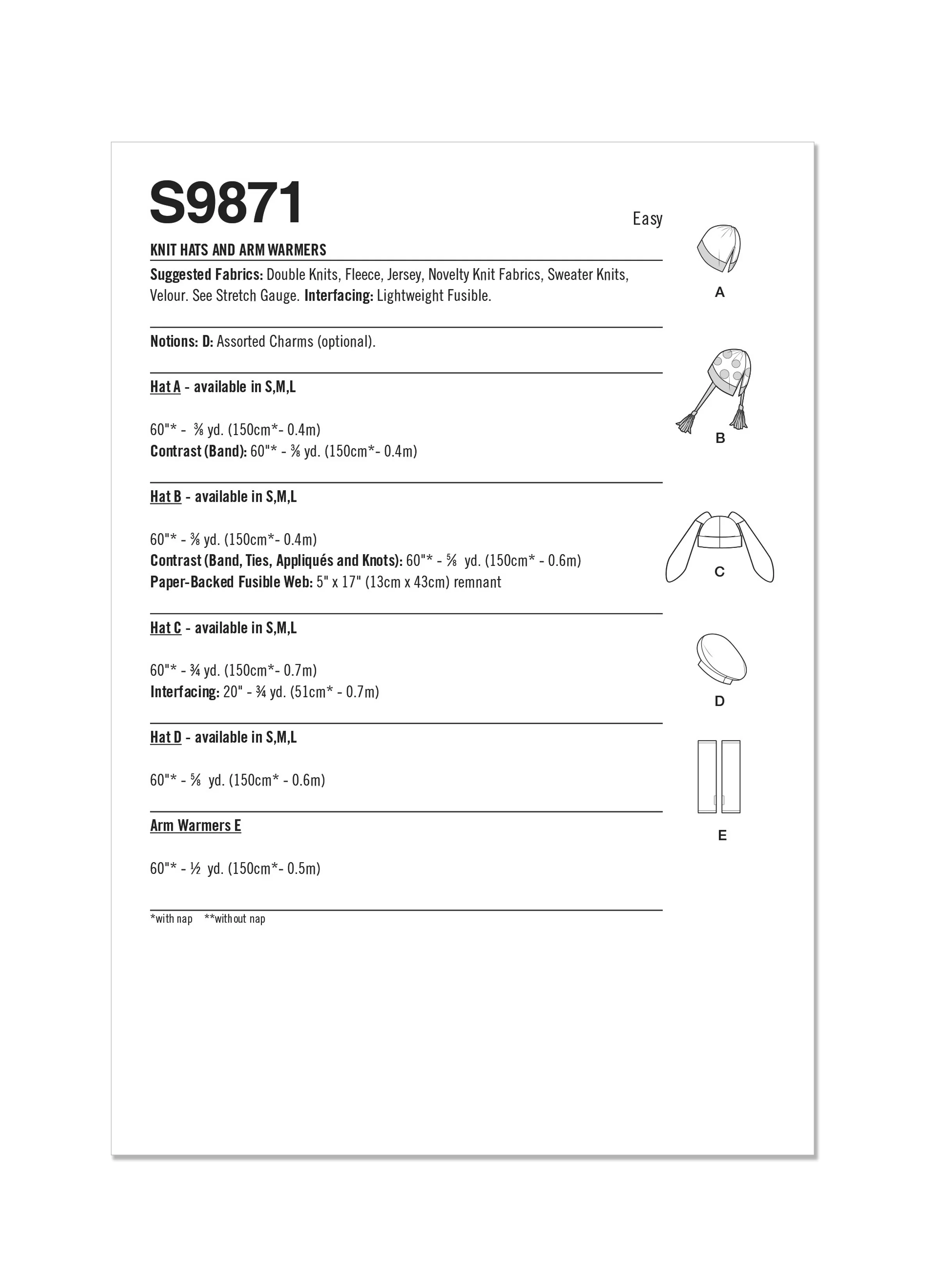 Simplicity Pattern S9871 Accessories