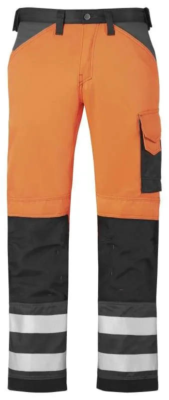 Snickers Hi Vis 3 Series Work Trousers Kneepad Pockets Class 2 -3333