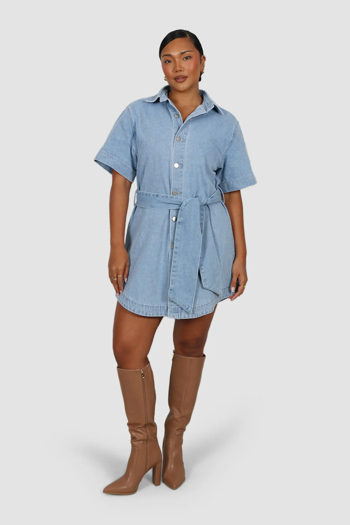 STERLING DENIM DRESS BLUE