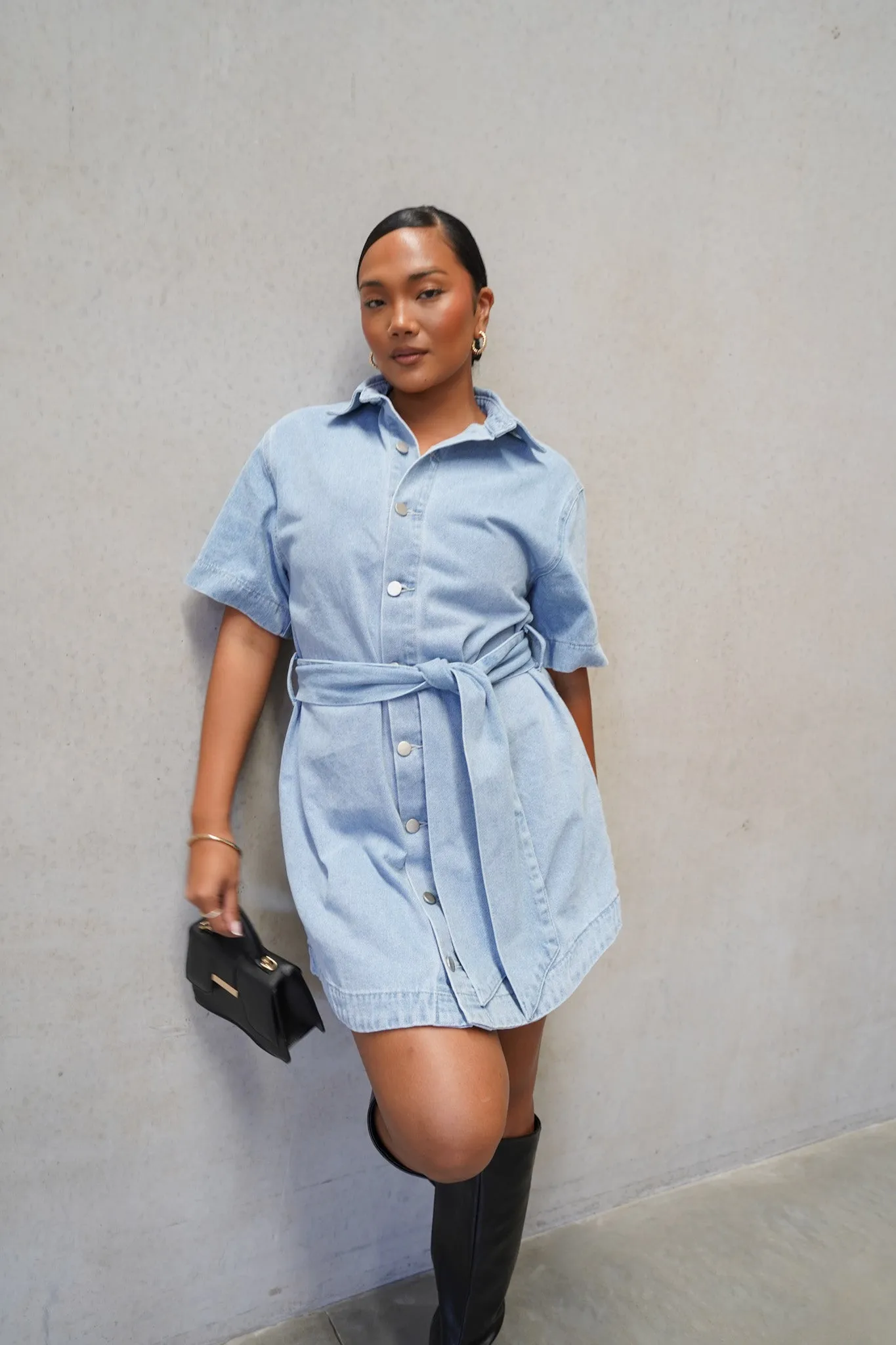 STERLING DENIM DRESS BLUE