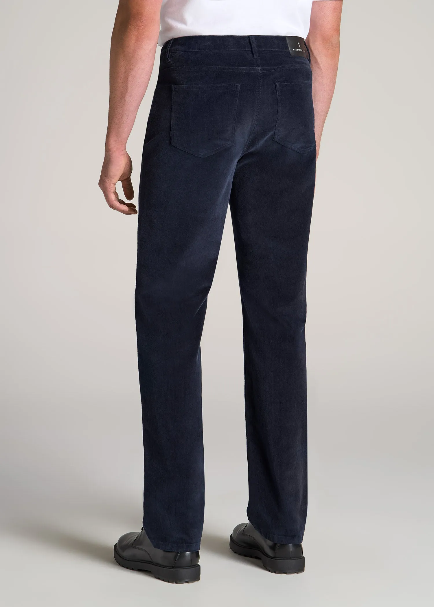 STRAIGHT-LEG Stretch Corduroy Pants for Tall Men in Evening Blue