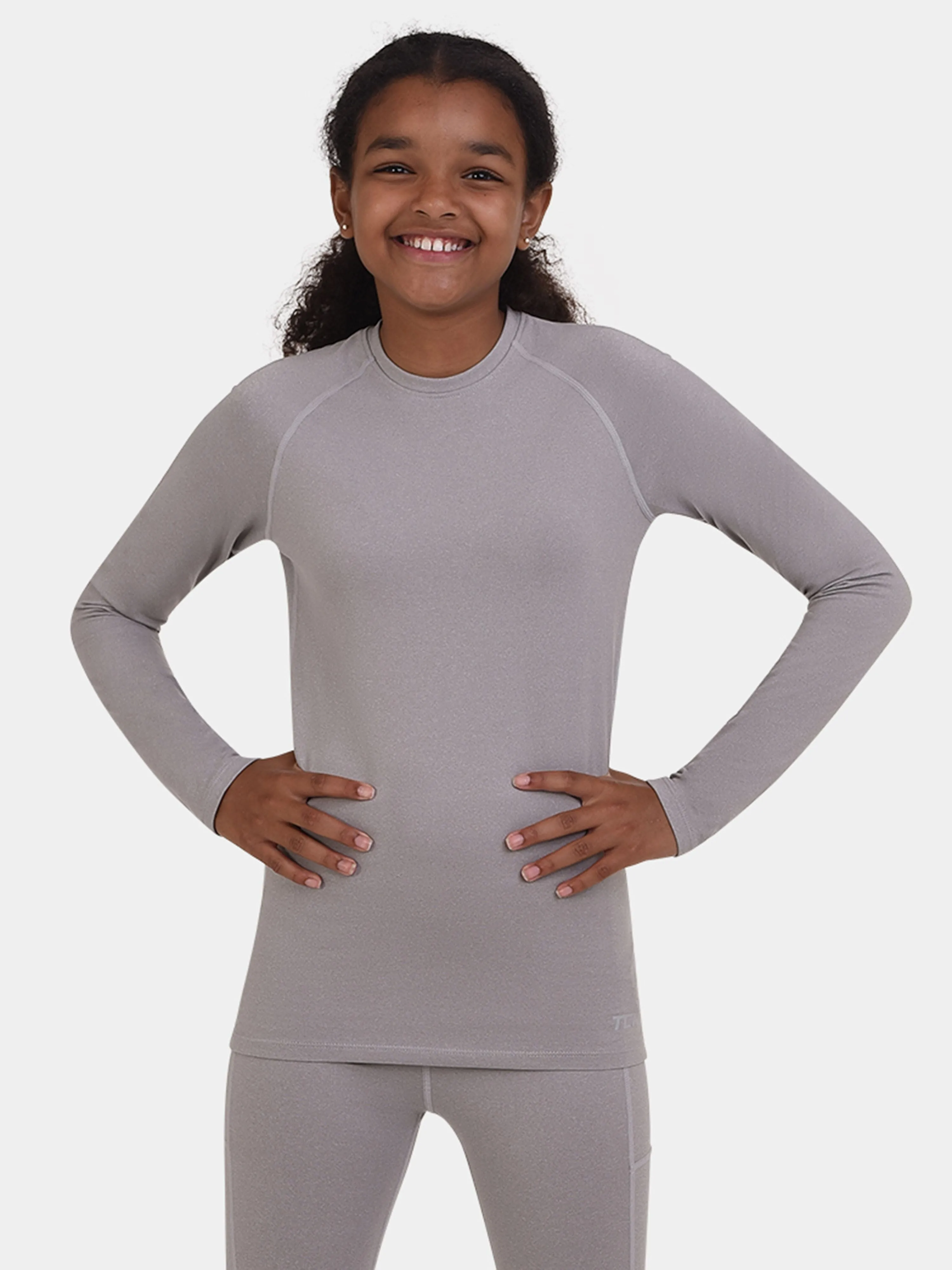 SuperThermal Compression Base Layer Top & Tights for Girls With Brushed Inner Fabric