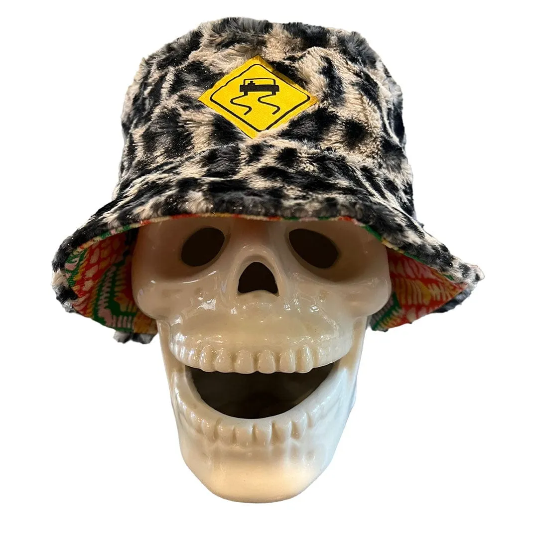 The Zone to Snow Leopard Fur Reversible Bucket Hat