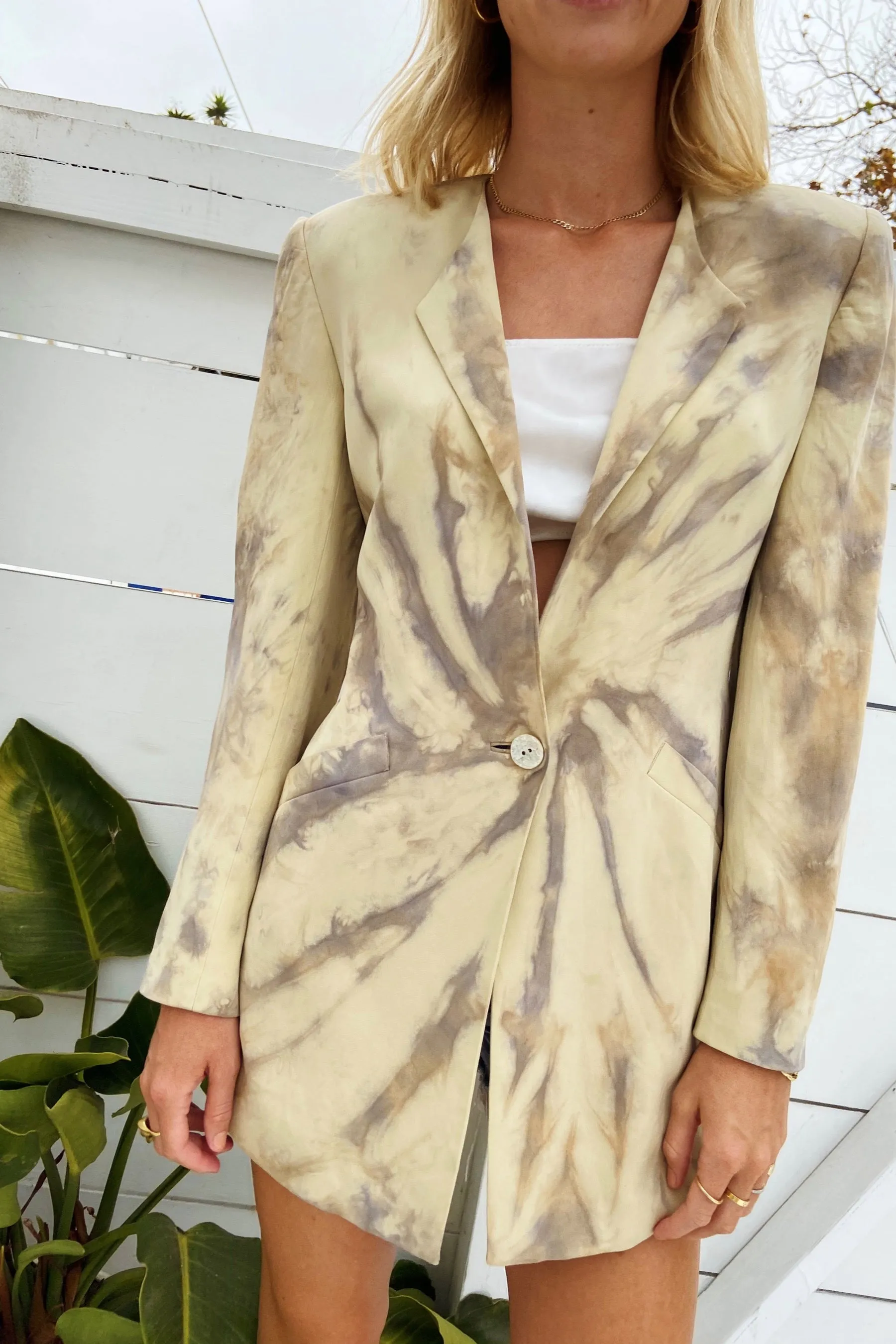 Tie Dye Silk Blazer